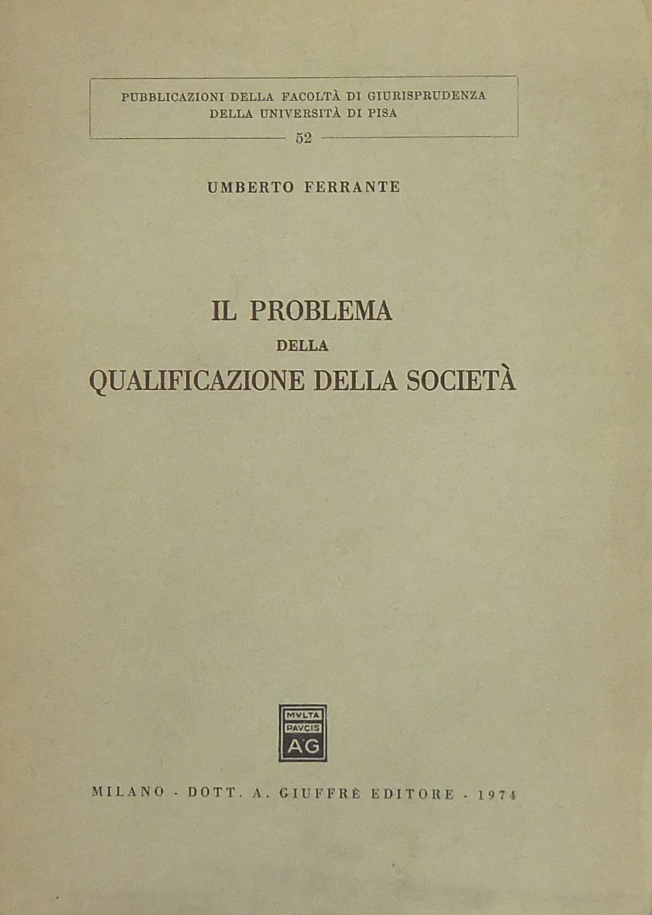 Il problema della qualificazione della società