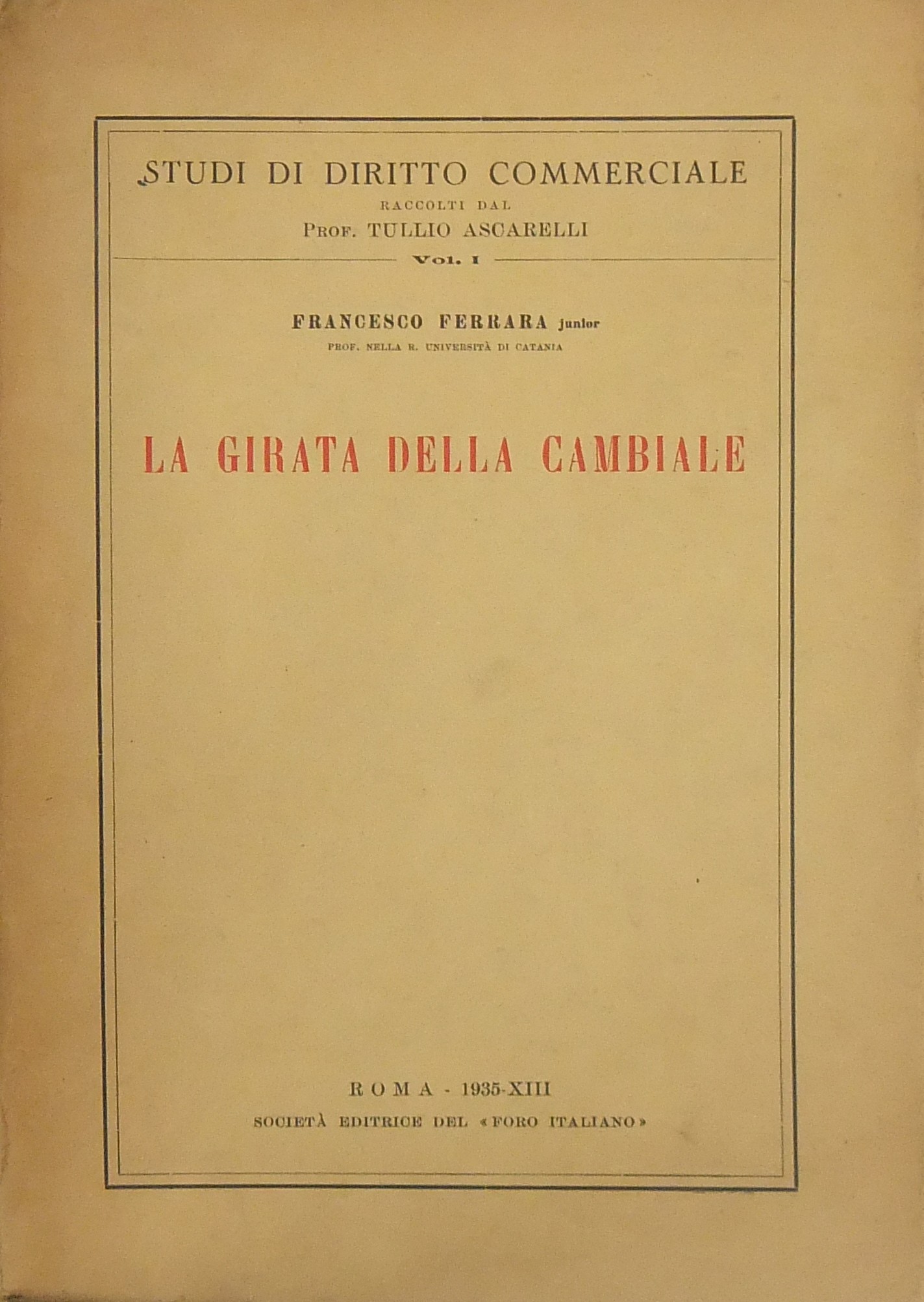 La girata della cambiale