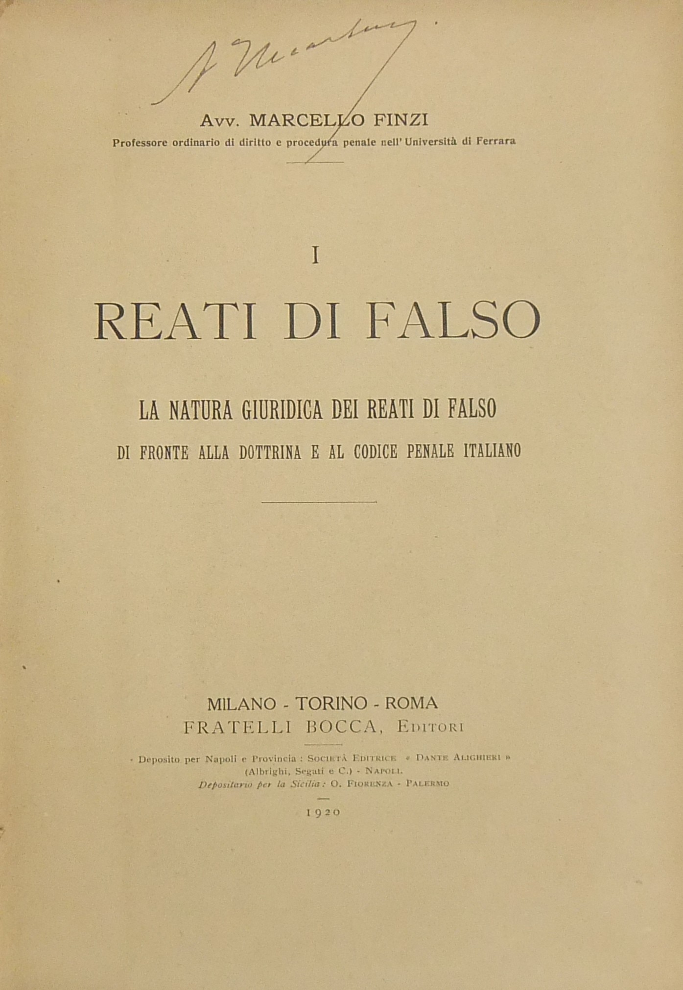 I reati di falso. La natura giuridica dei reati di
