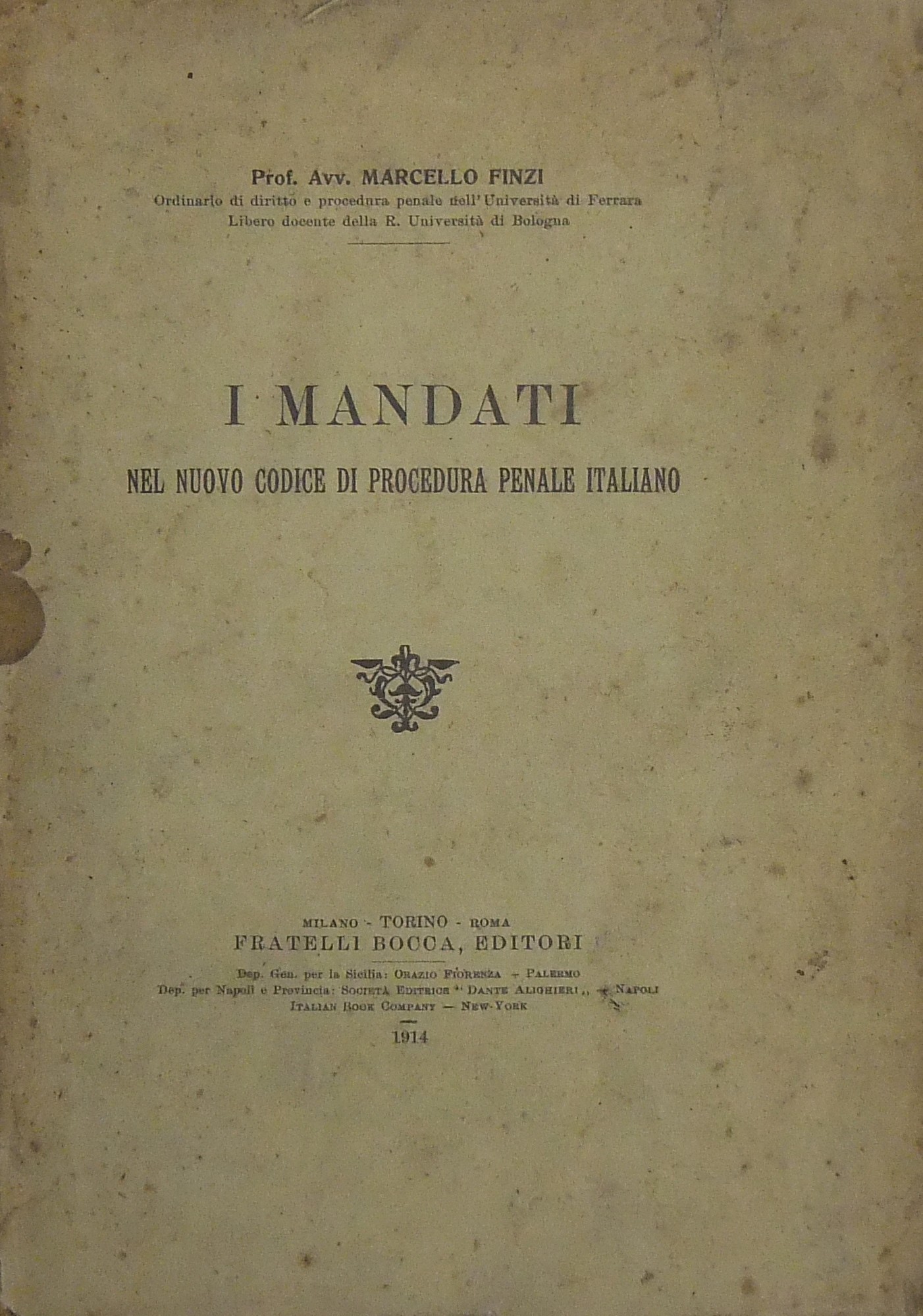 I mandati nel nuovo Codice di procedura penale ita