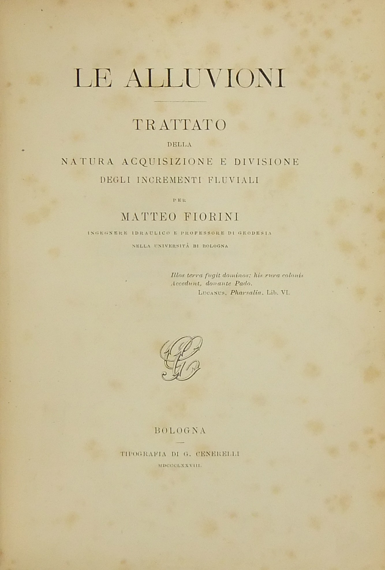Le alluvioni. Trattato della natura acquisizione e