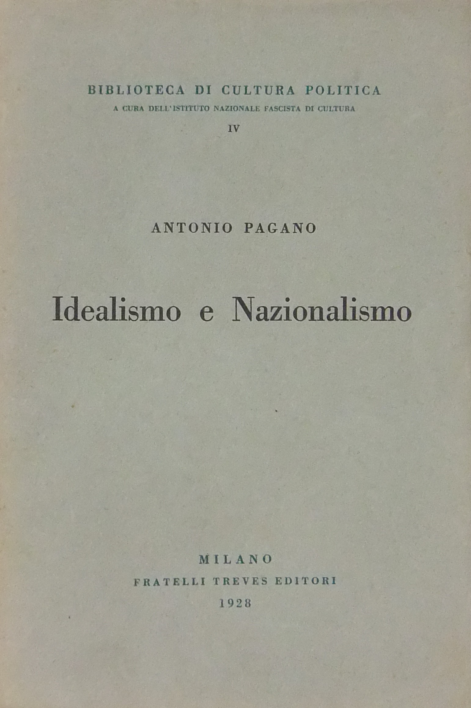 Idealismo e nazionalismo