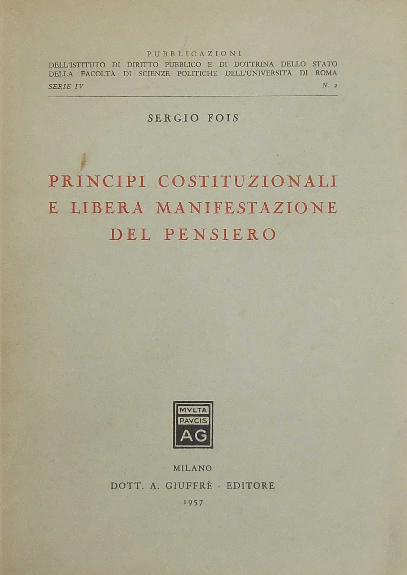 Principi costituzionali e libera manifestazione de