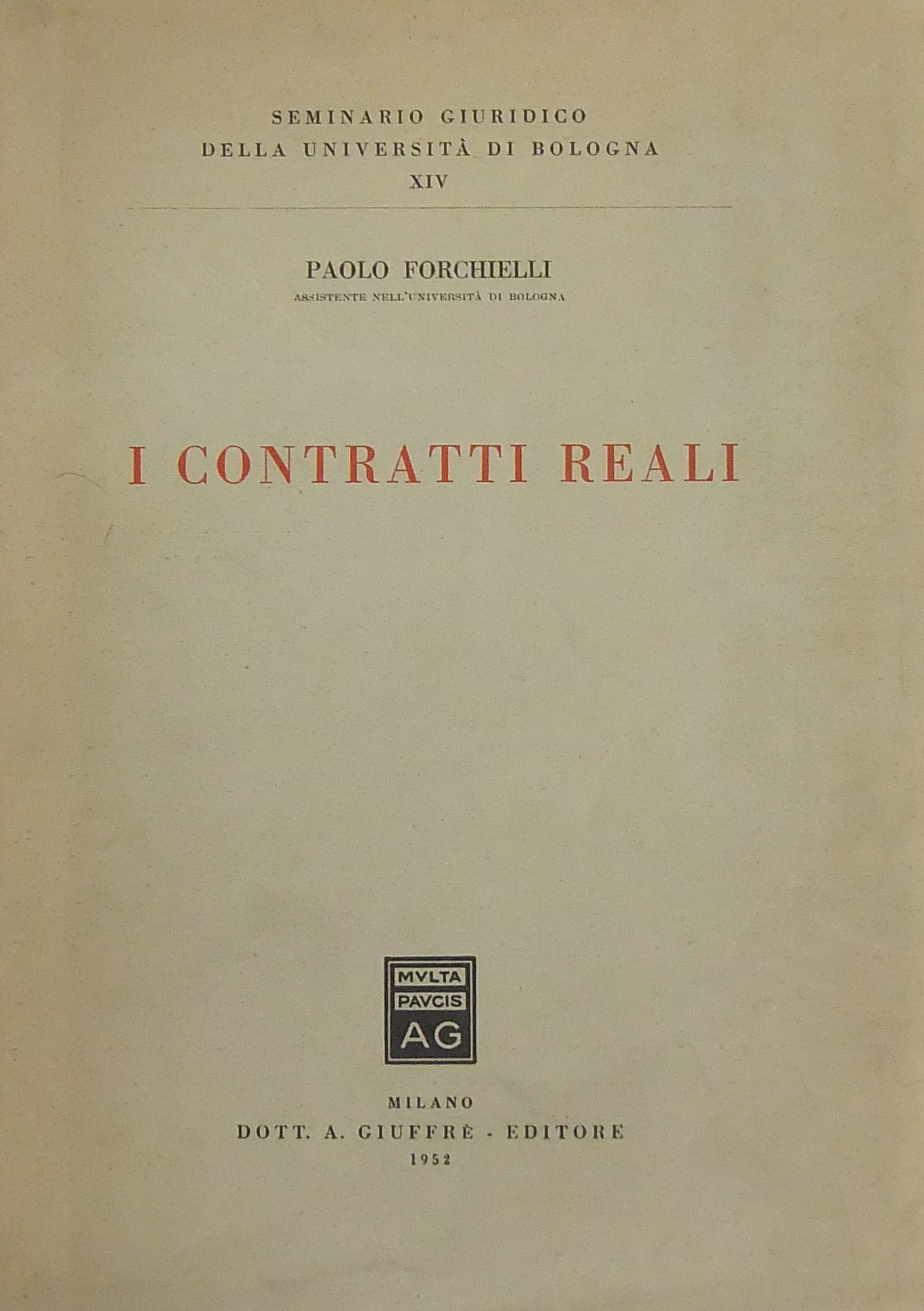 I contratti reali