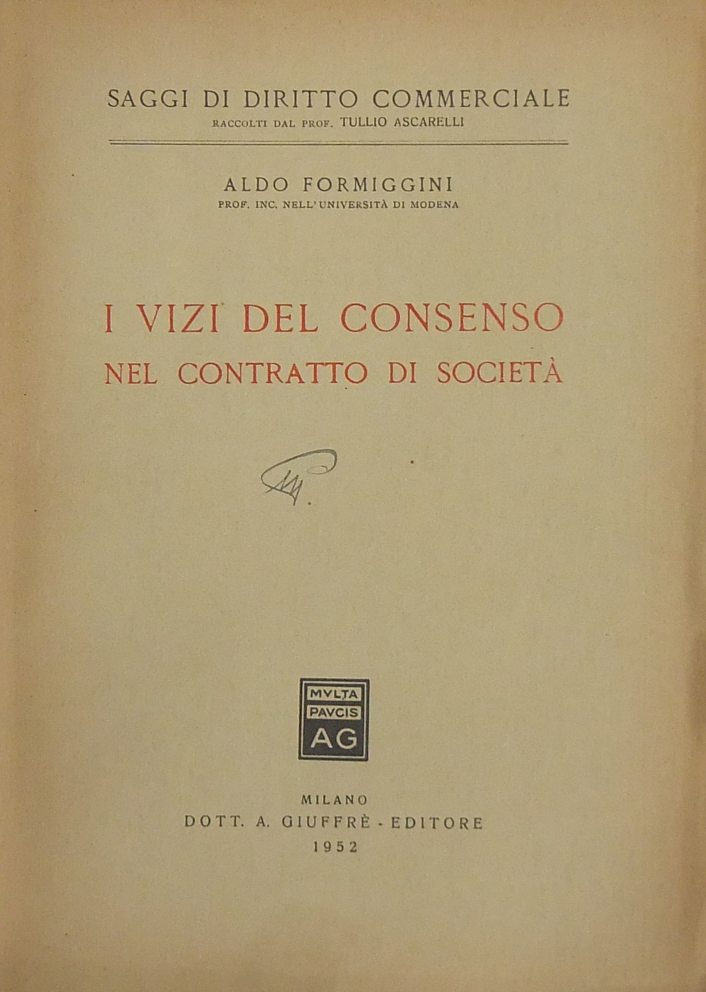 I vizi del consenso nel contratto di società