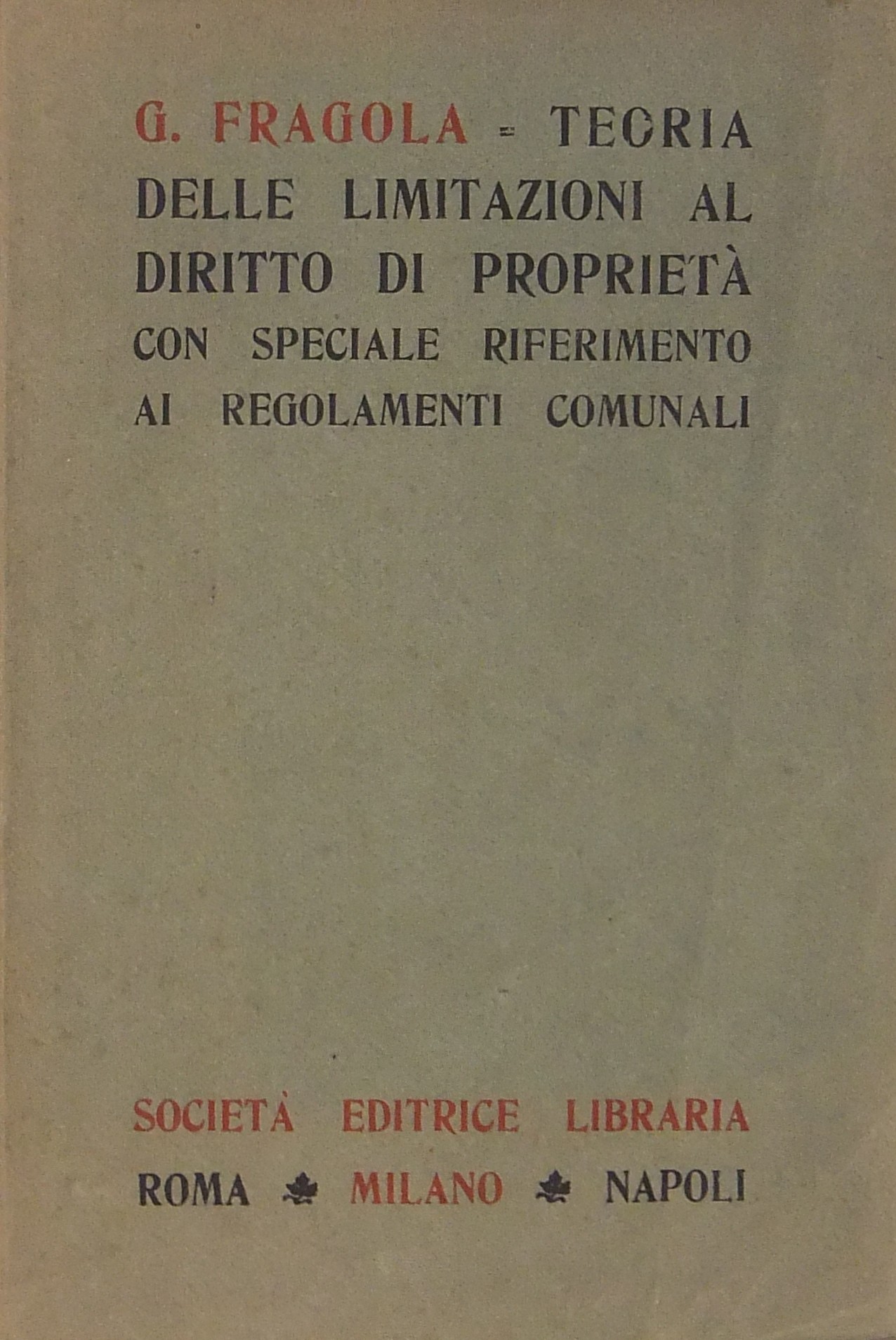 Teoria delle limitazioni amministrative al diritto di proprietà