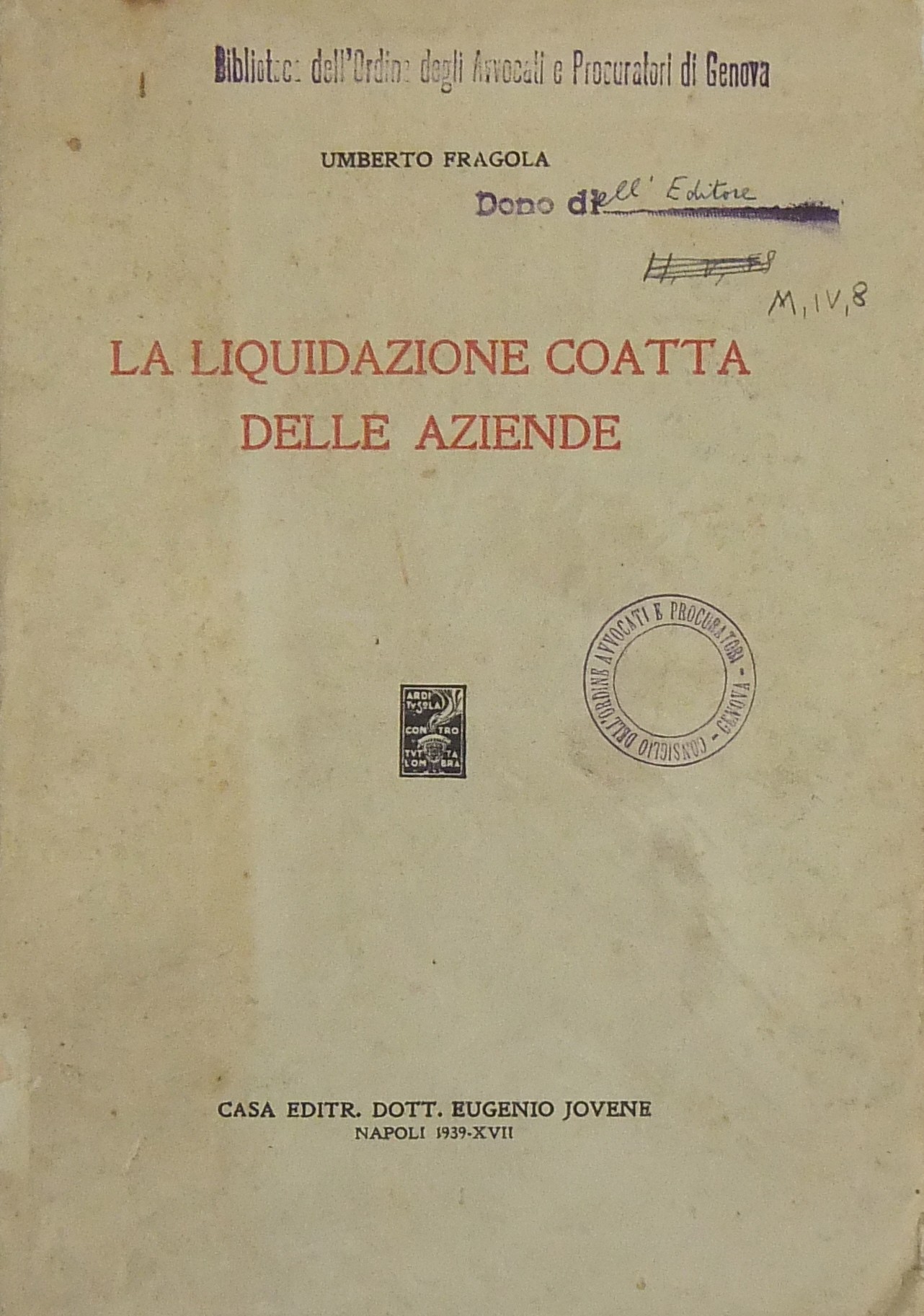 La liquidazione coatta delle aziende