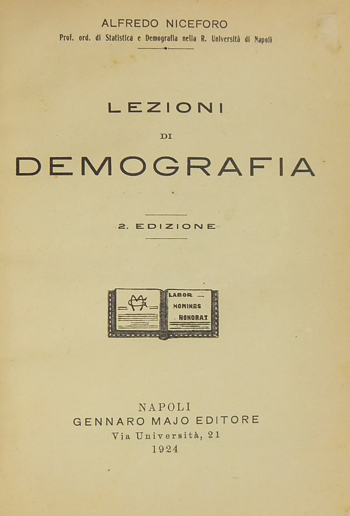Lezioni di demografia