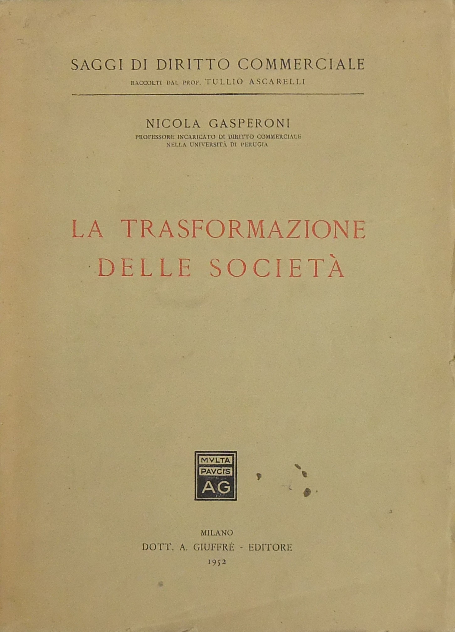 La trasformazione delle società