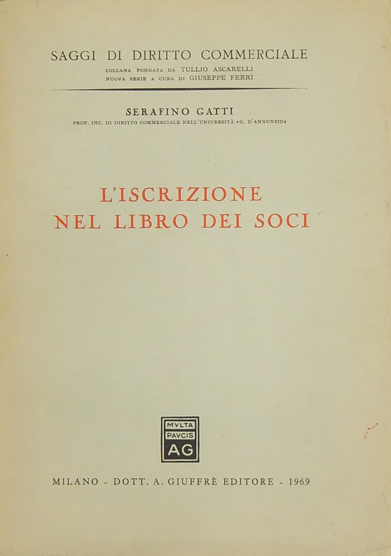 L'iscrizione nel libro dei soci