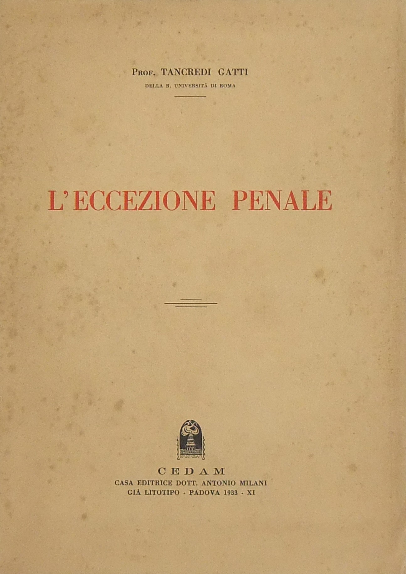 L'eccezione penale