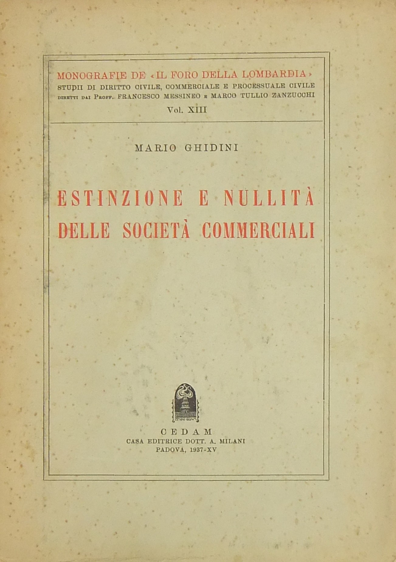 Estinzione e nullità delle società commerciali