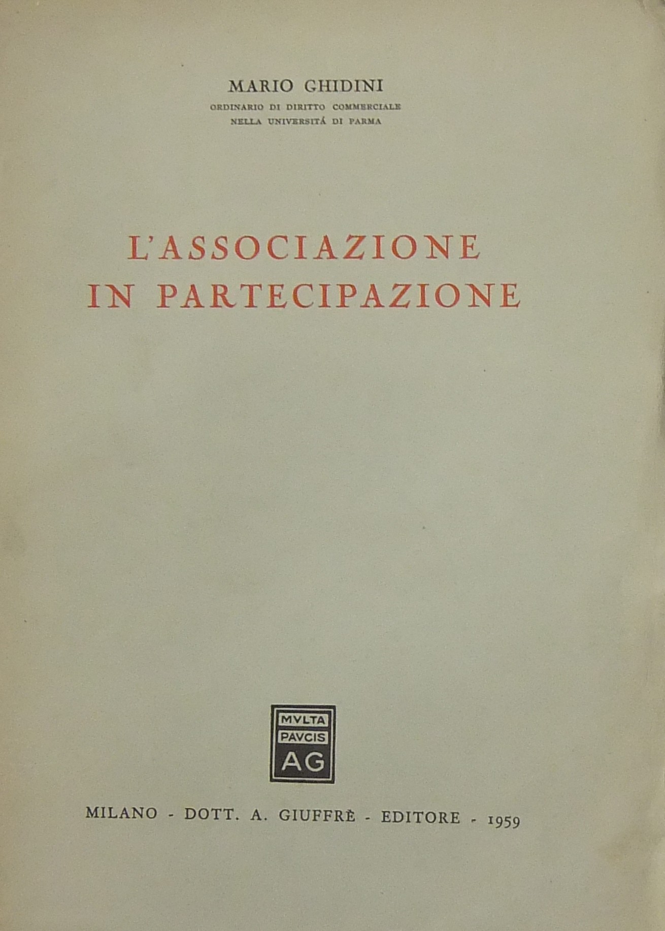 L'associazione in partecipazione