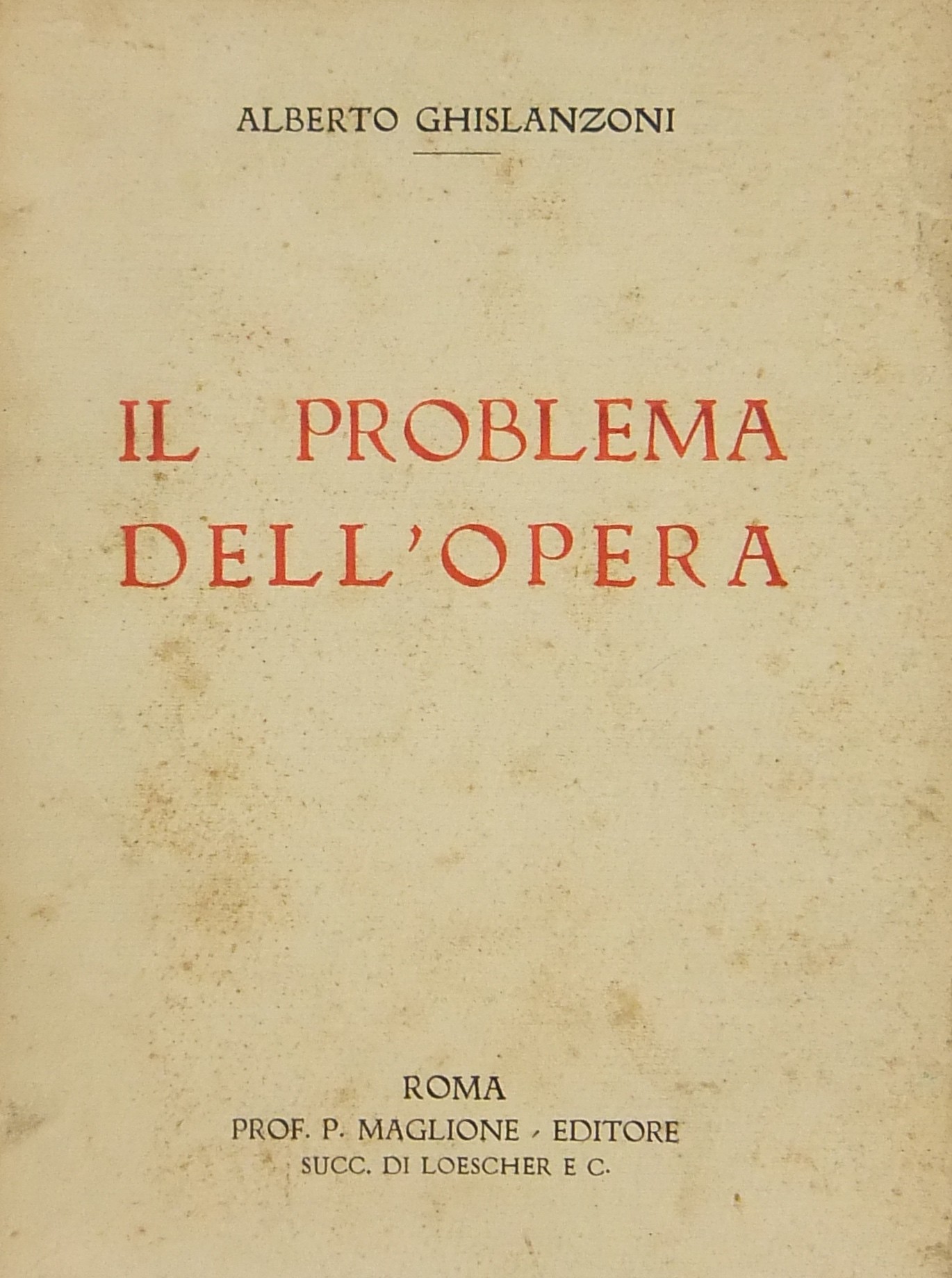 Il problema dell'opera
