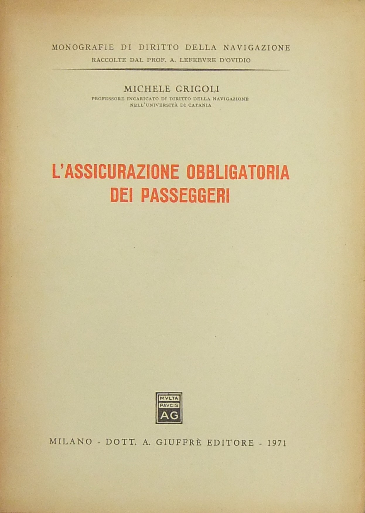 L'assicurazione obbligatoria dei passeggeri