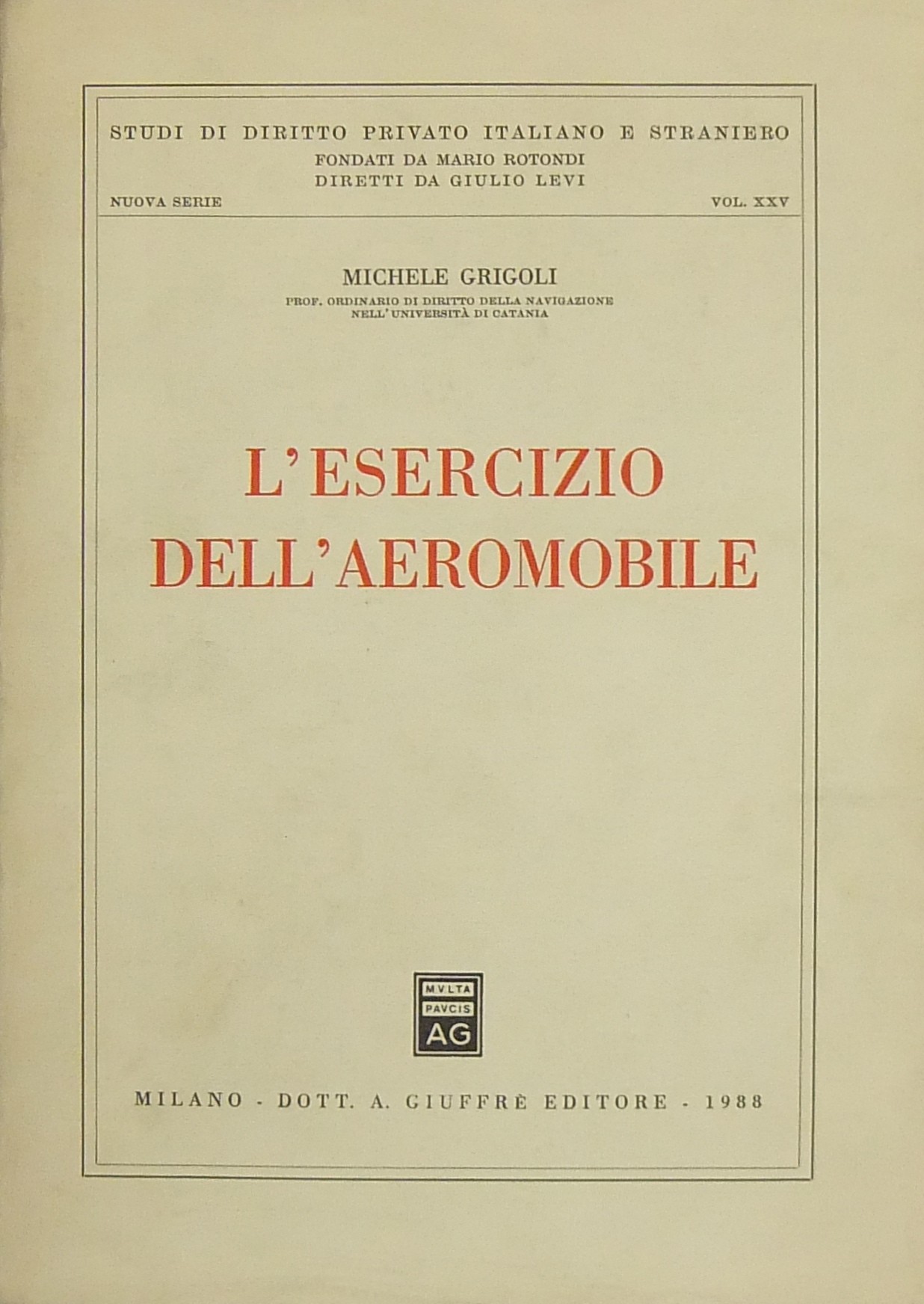 L'esercizio dell'aeromobile