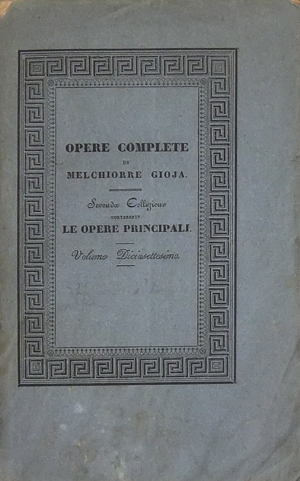 Opere principali. Effemeridi repubblicane. Tomo un