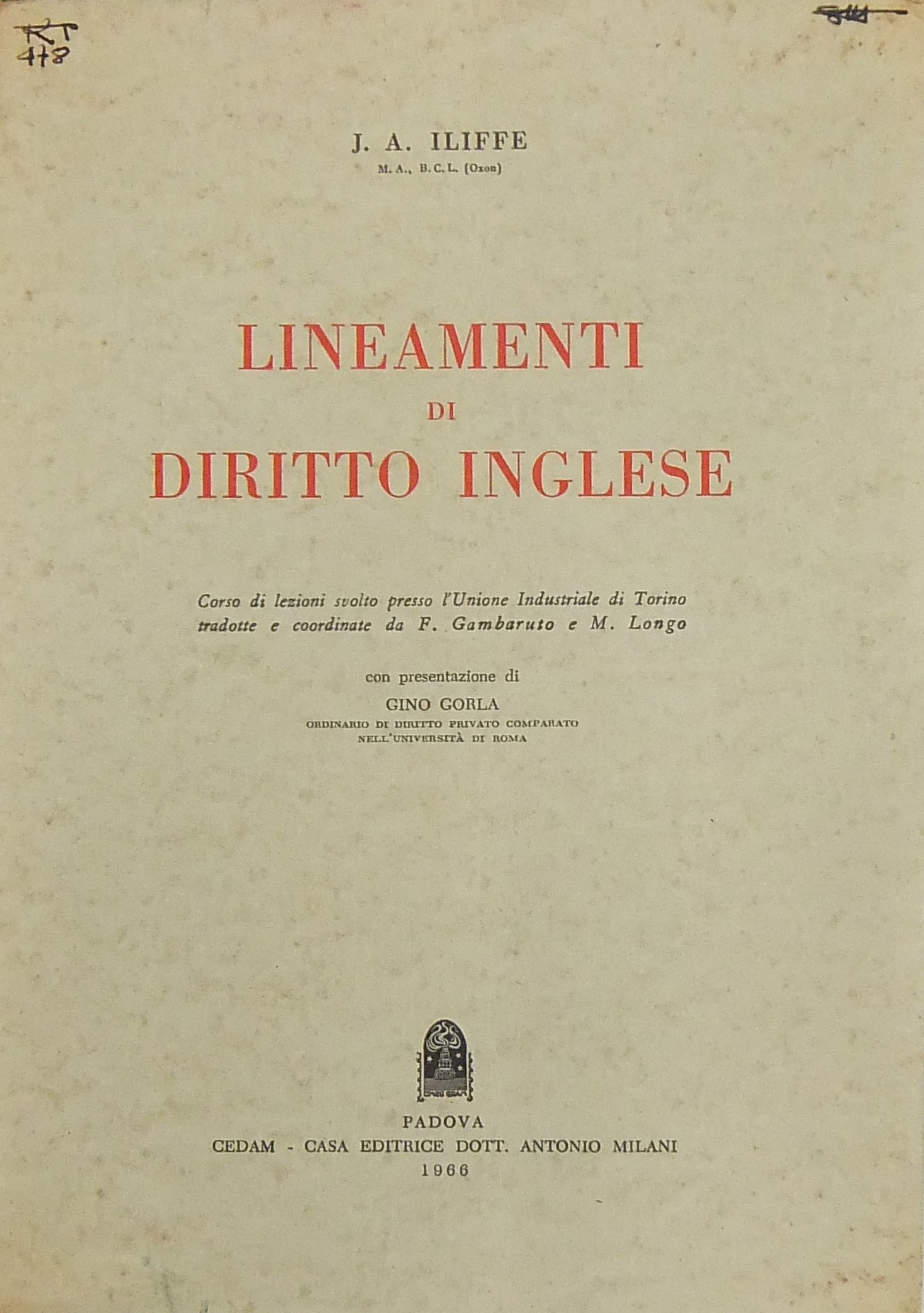 Lineamenti di diritto inglese