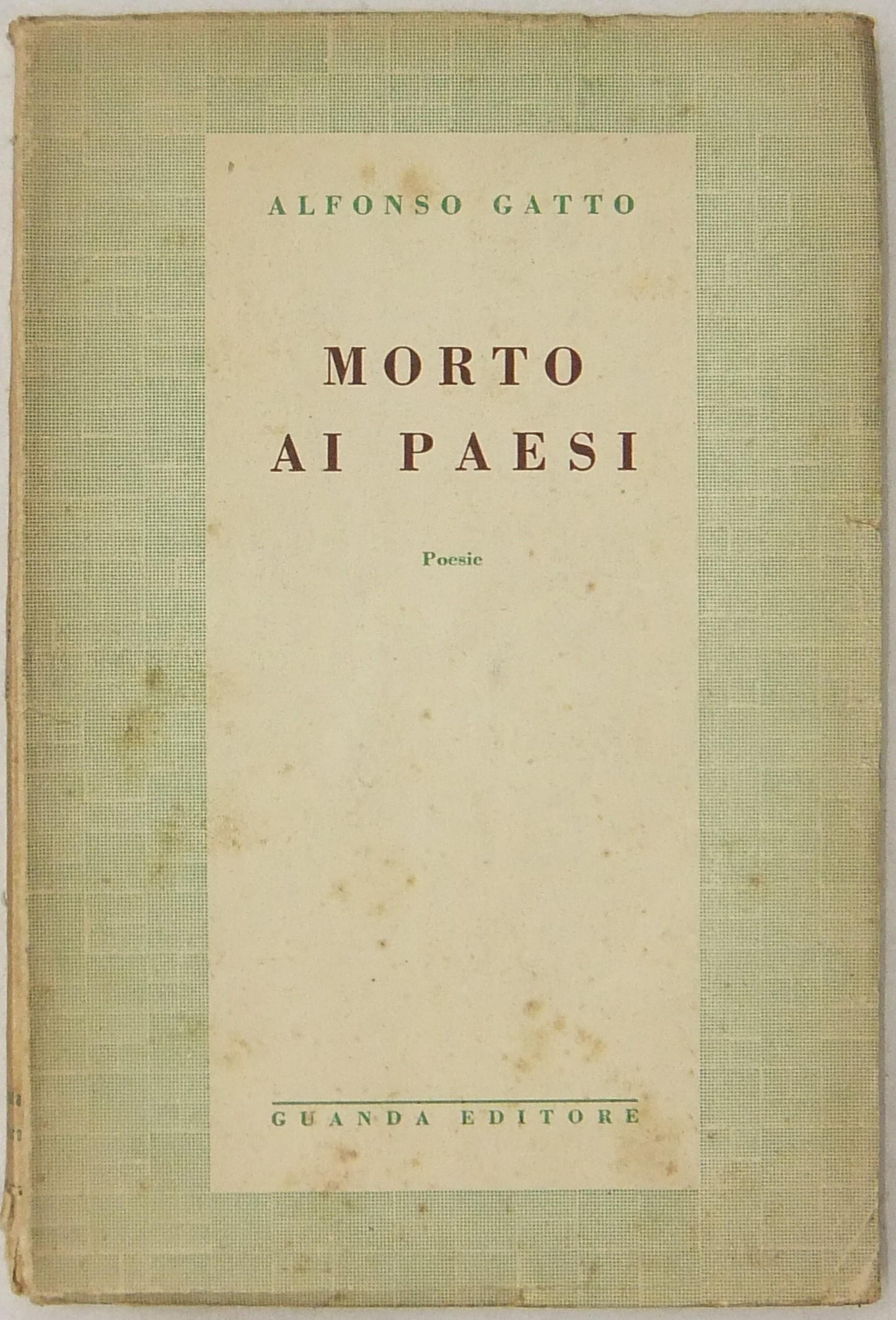 Morto ai paesi. Poesie