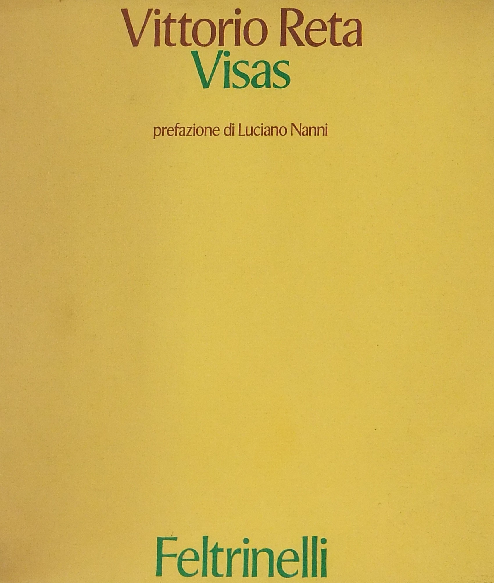Visas. Prefazione di Luciano Nanni