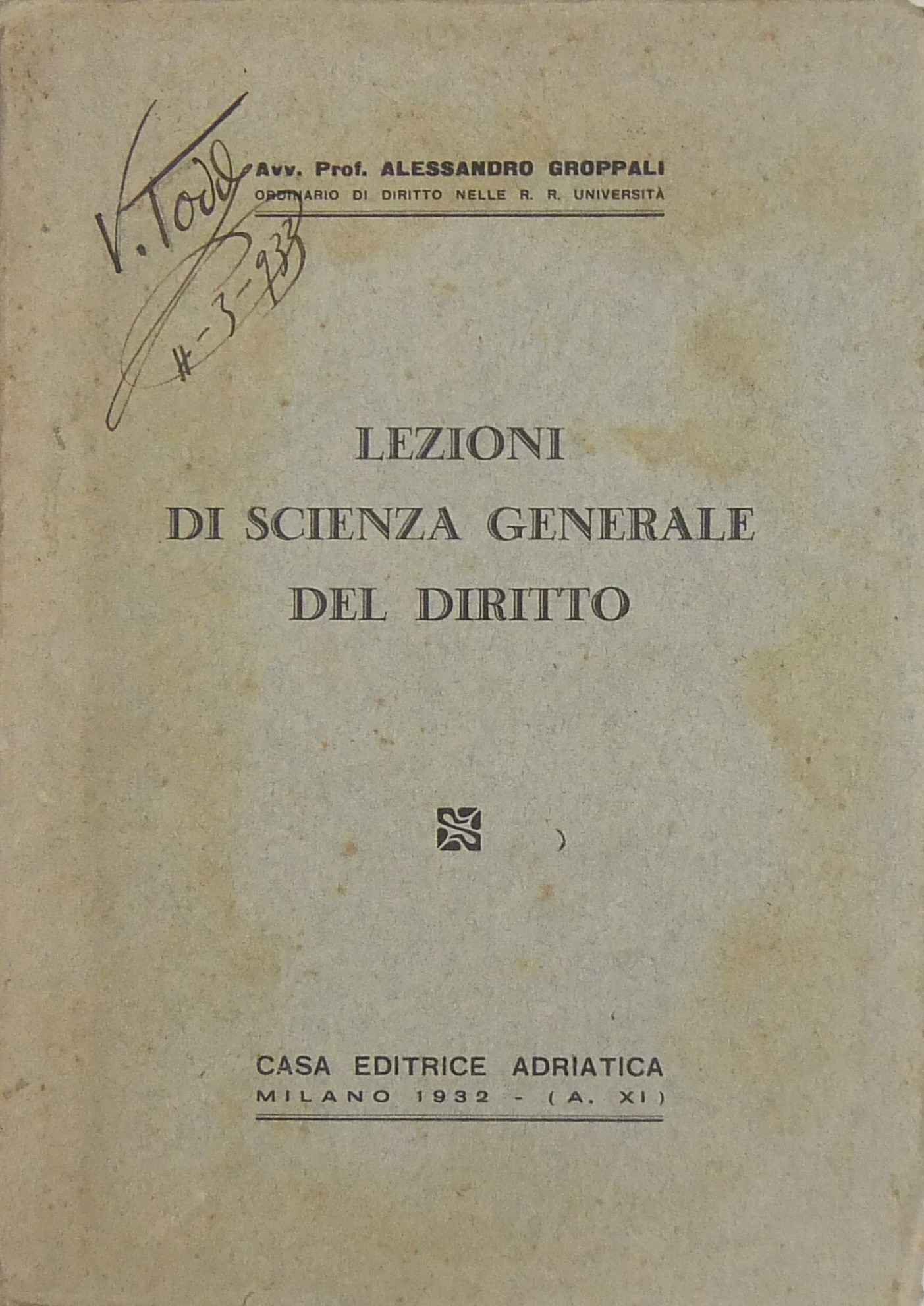 Lezioni di scienza generale del diritto