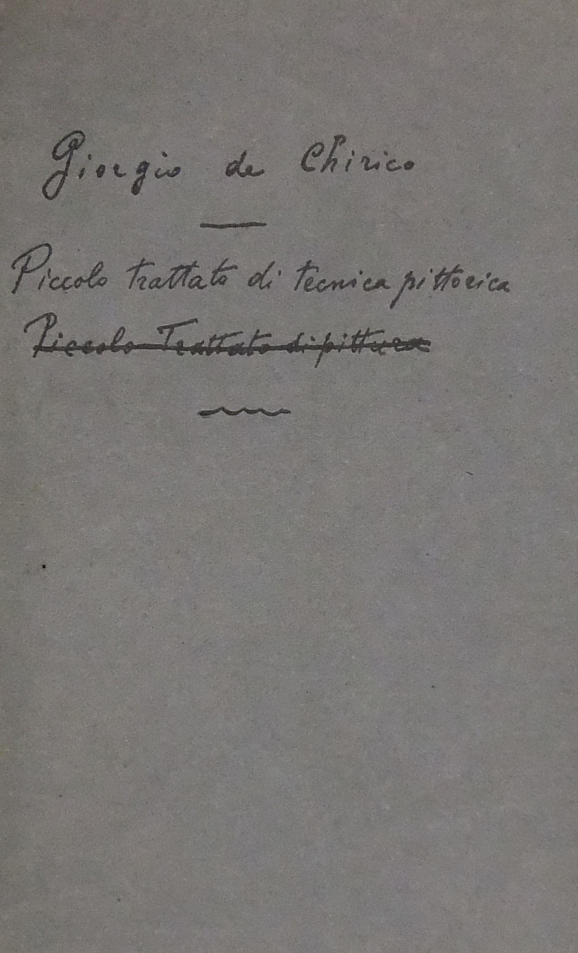 Piccolo trattato di Tecnica Pittorica