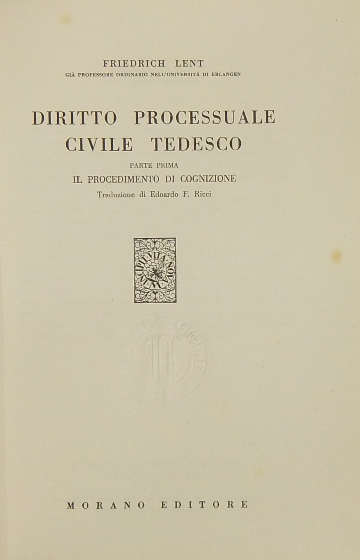 Diritto processuale civile tedesco.