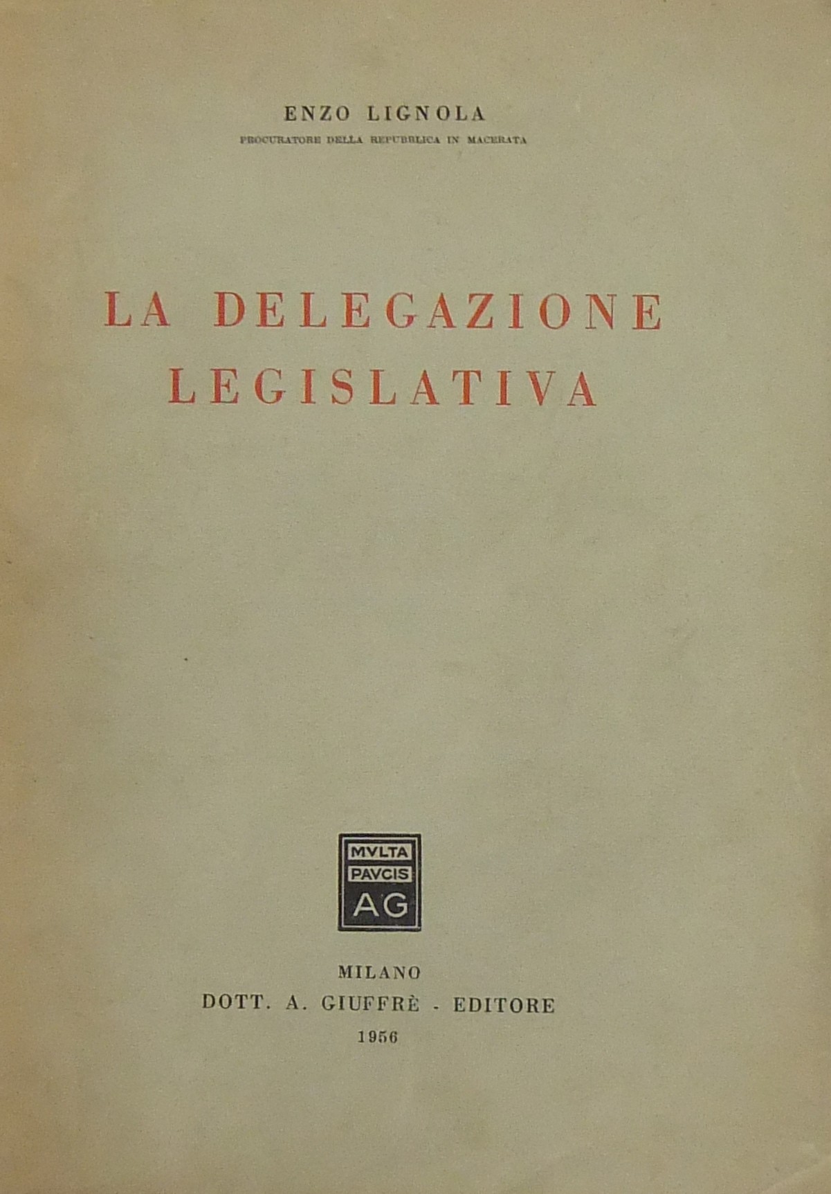 La delegazione legislativa