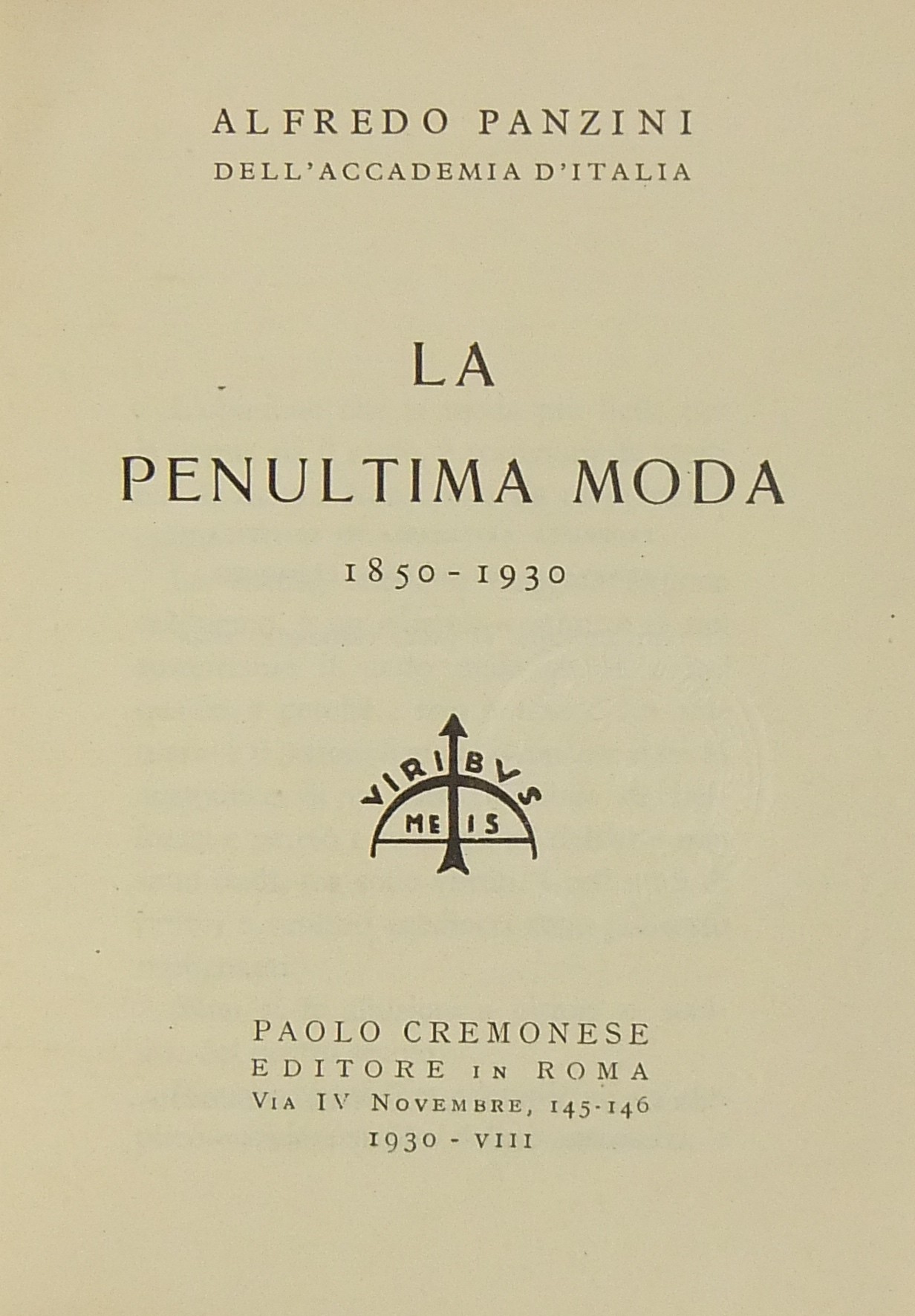 La penultima moda 1850-1930