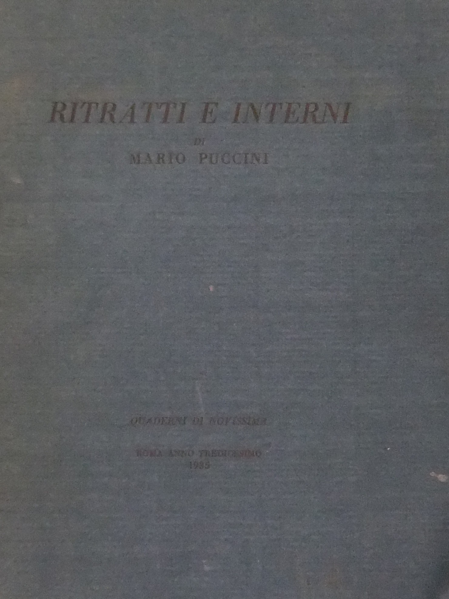 Ritratti e interni