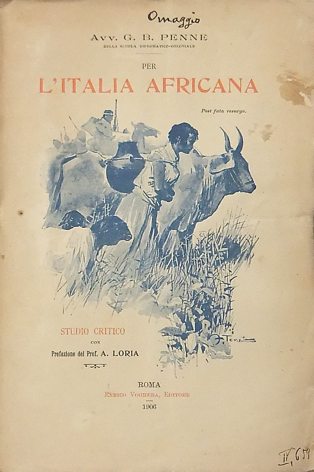 Per l'Italia africana. Studio critico con prefazio