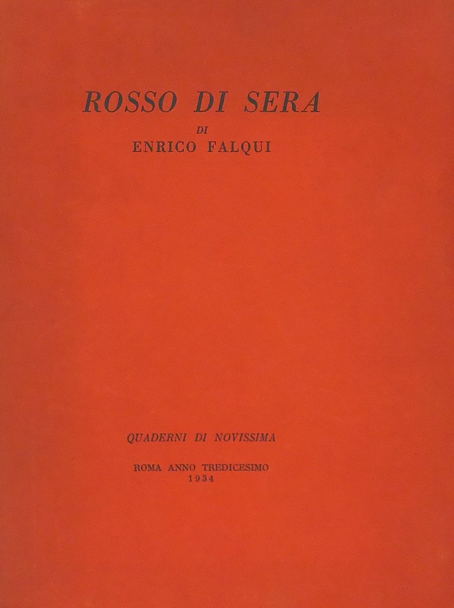 Rosso di sera