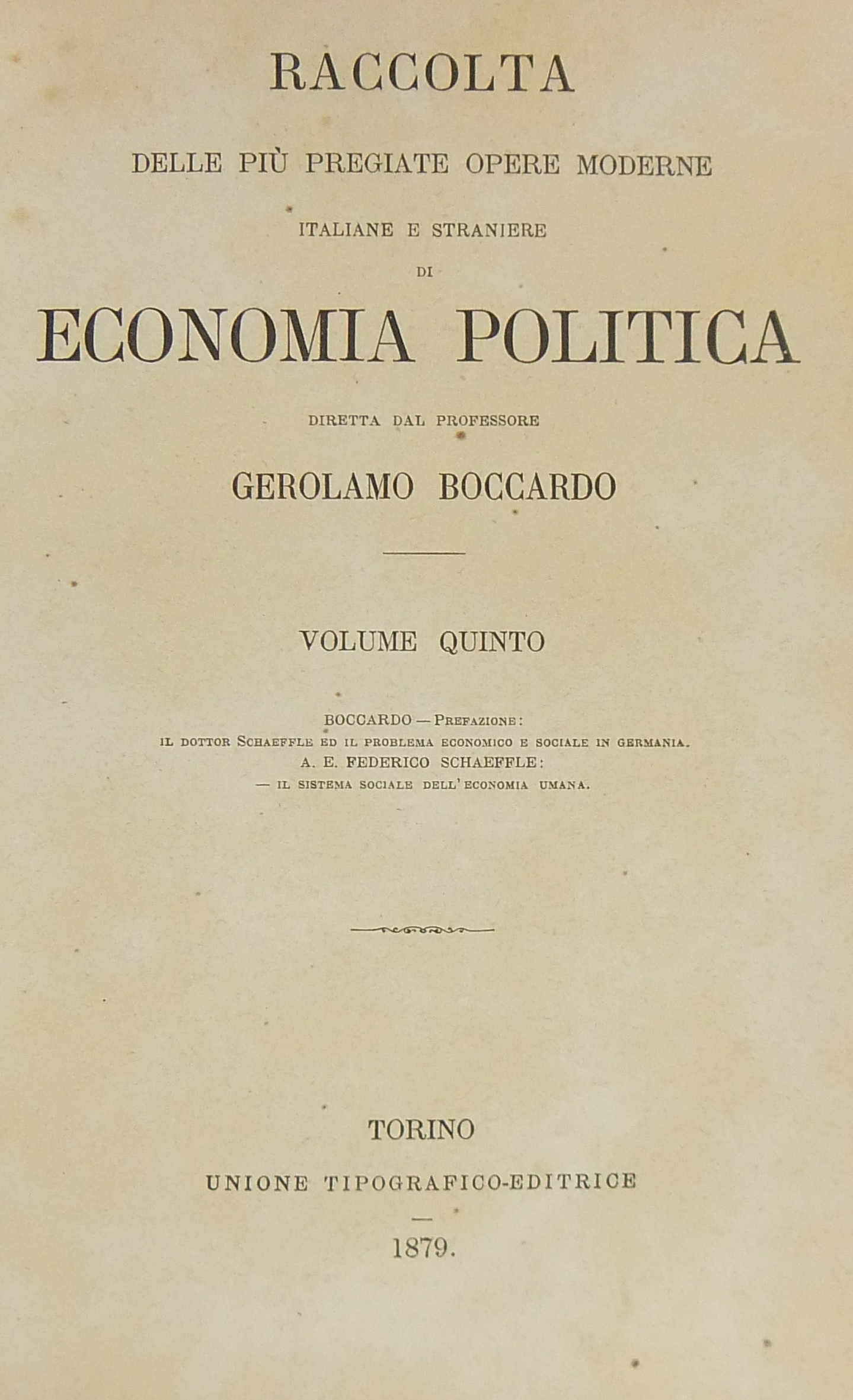 Il sistema sociale dell'economia umana. 