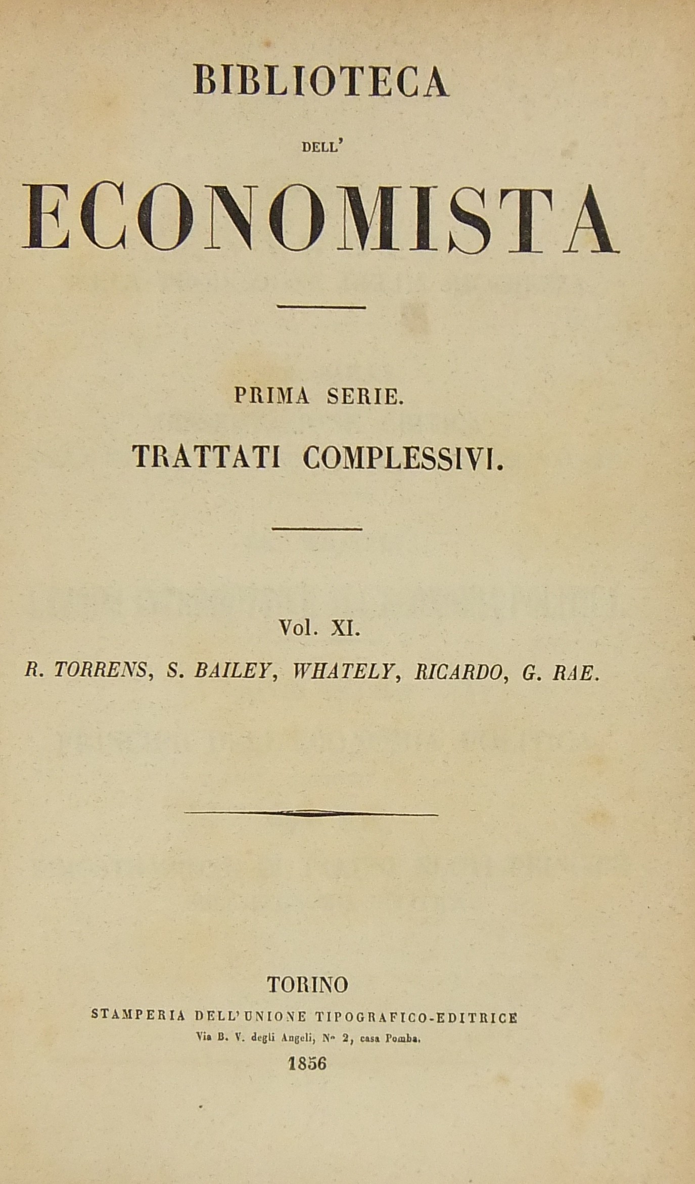 Saggio sulla produzione della ricchezza (Torrens).