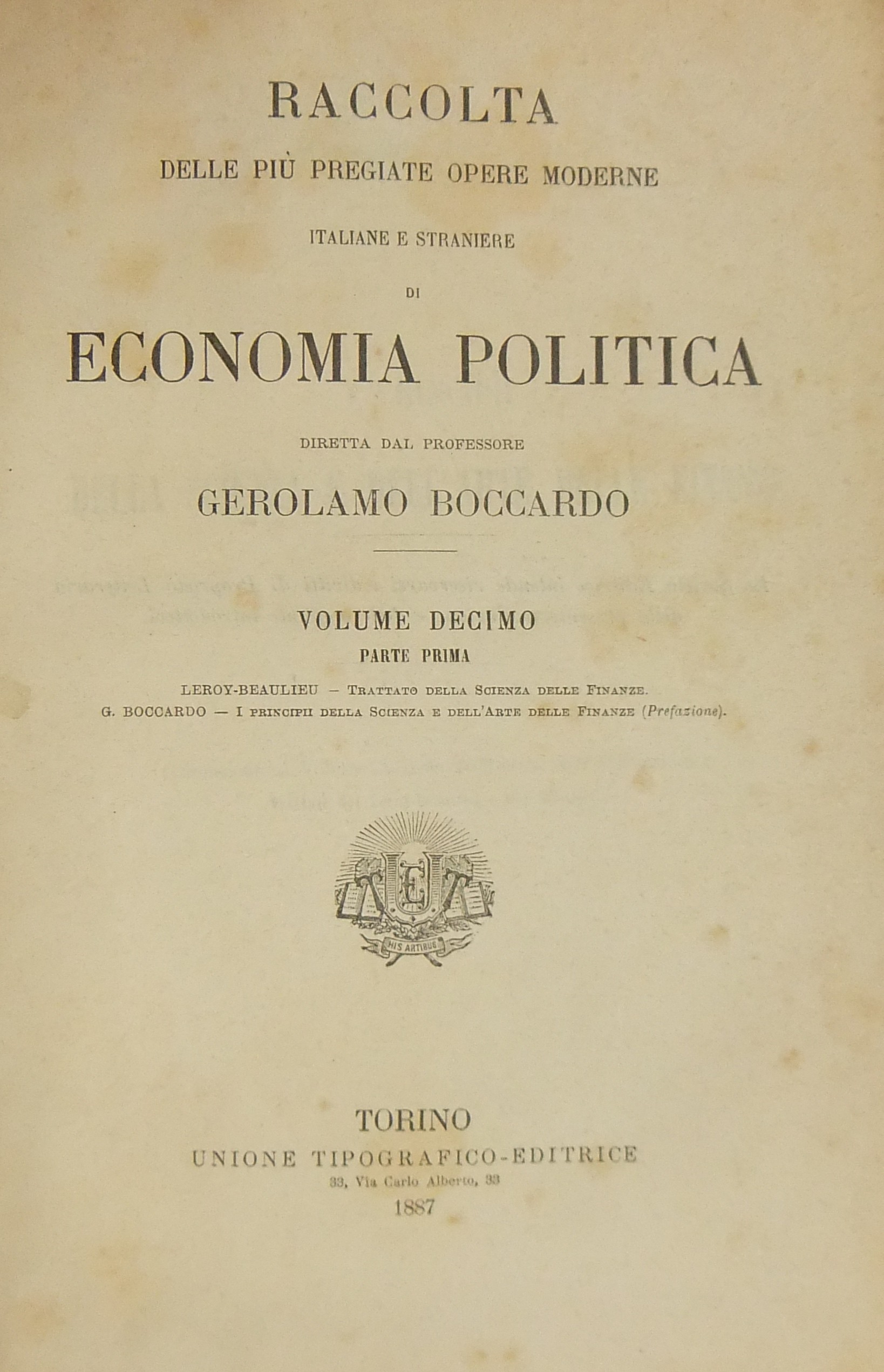 Trattato della scienza delle finanze. Prefazione d