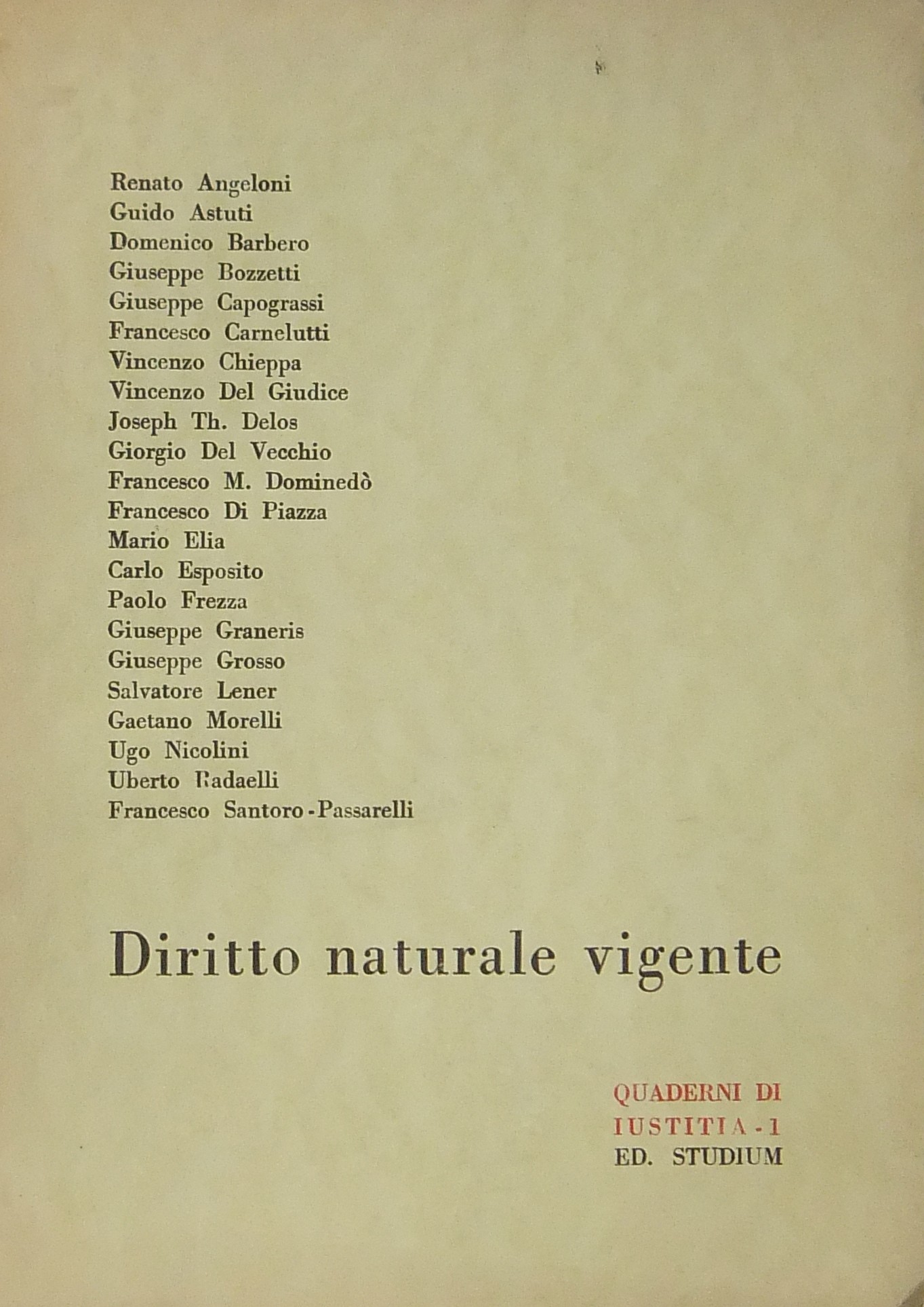 Diritto naturale vigente