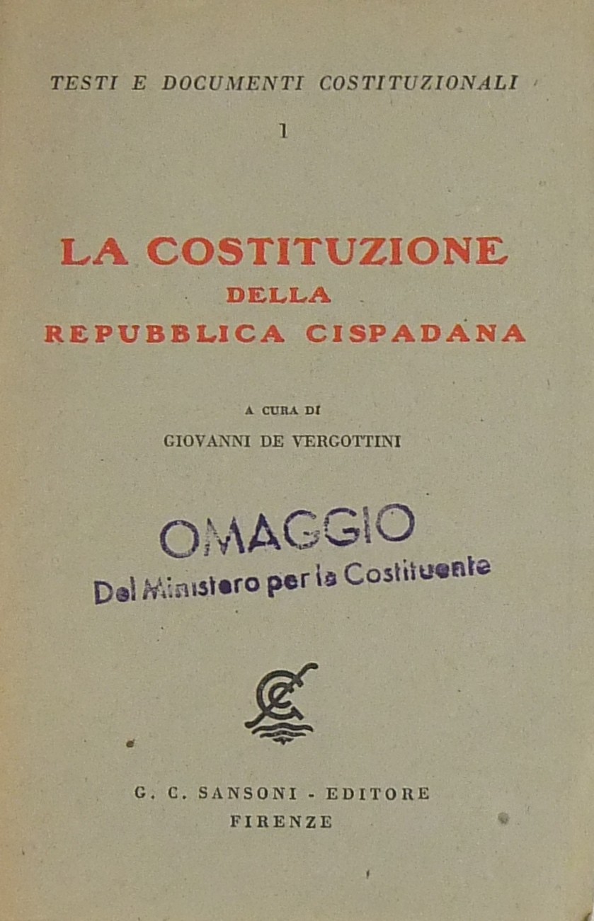 La Costituzione della Repubblica Cispadana