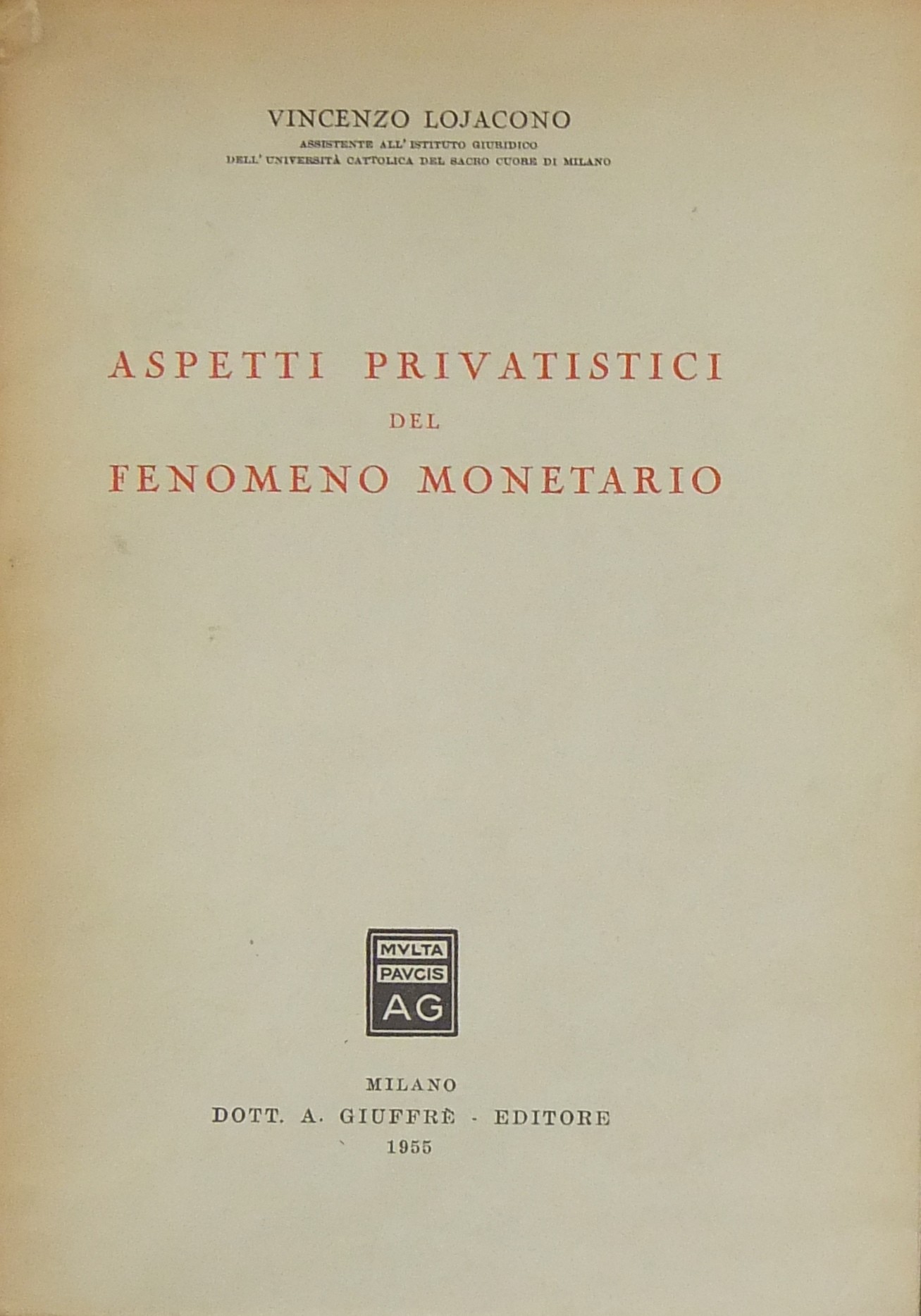Aspetti privatistici del fenomeno monetario