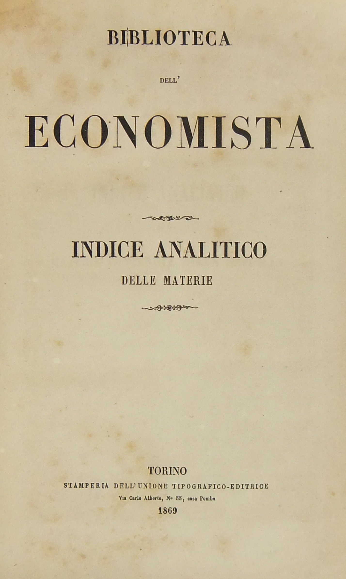 Indice delle materie