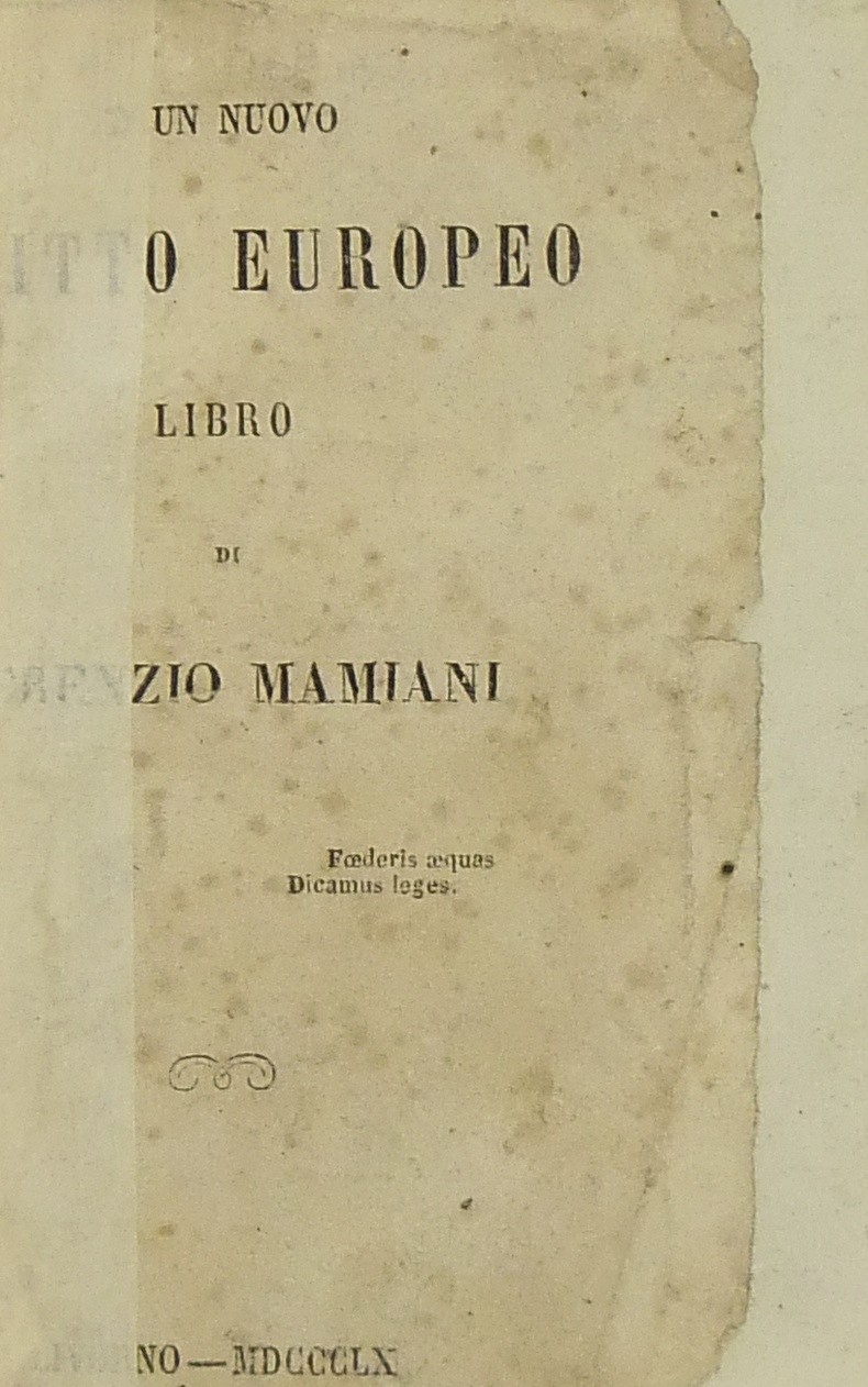 D'un nuovo diritto europeo