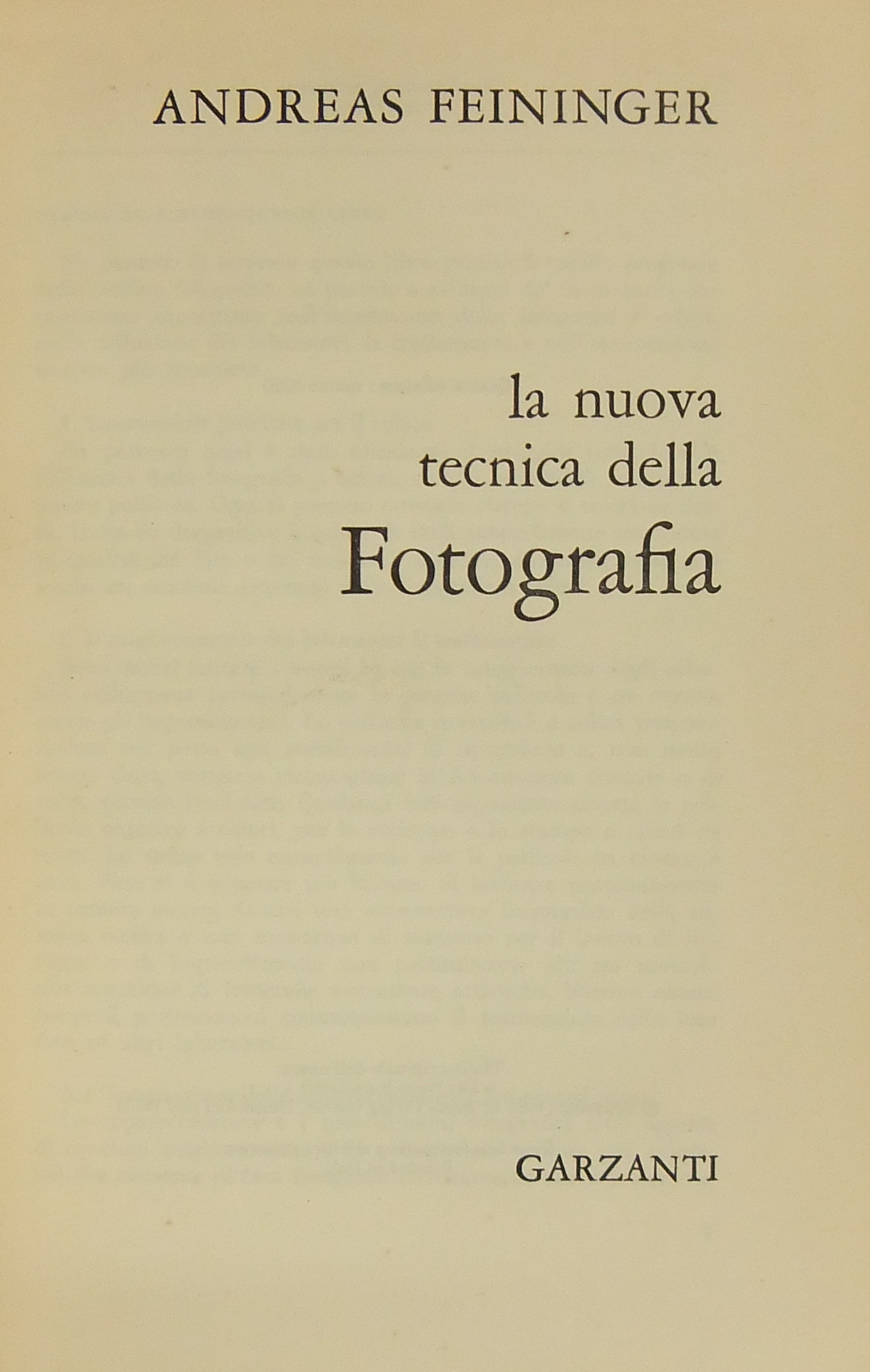 La nuova tecnica della fotografia