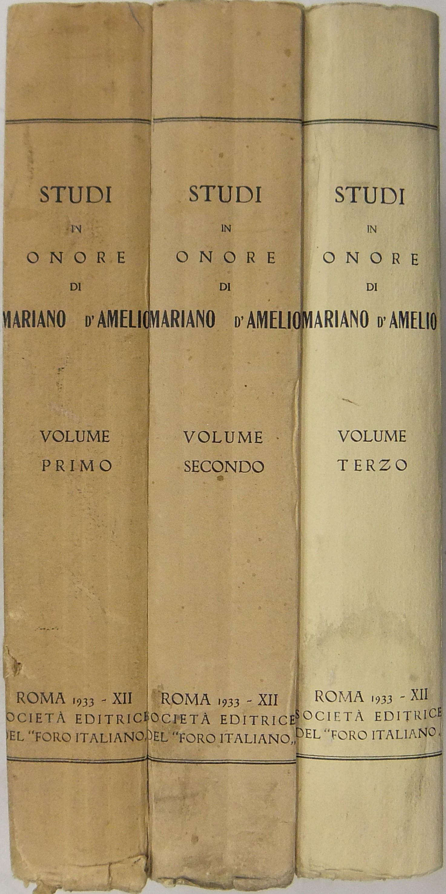 Studi in onore di Mariano D'Amelio