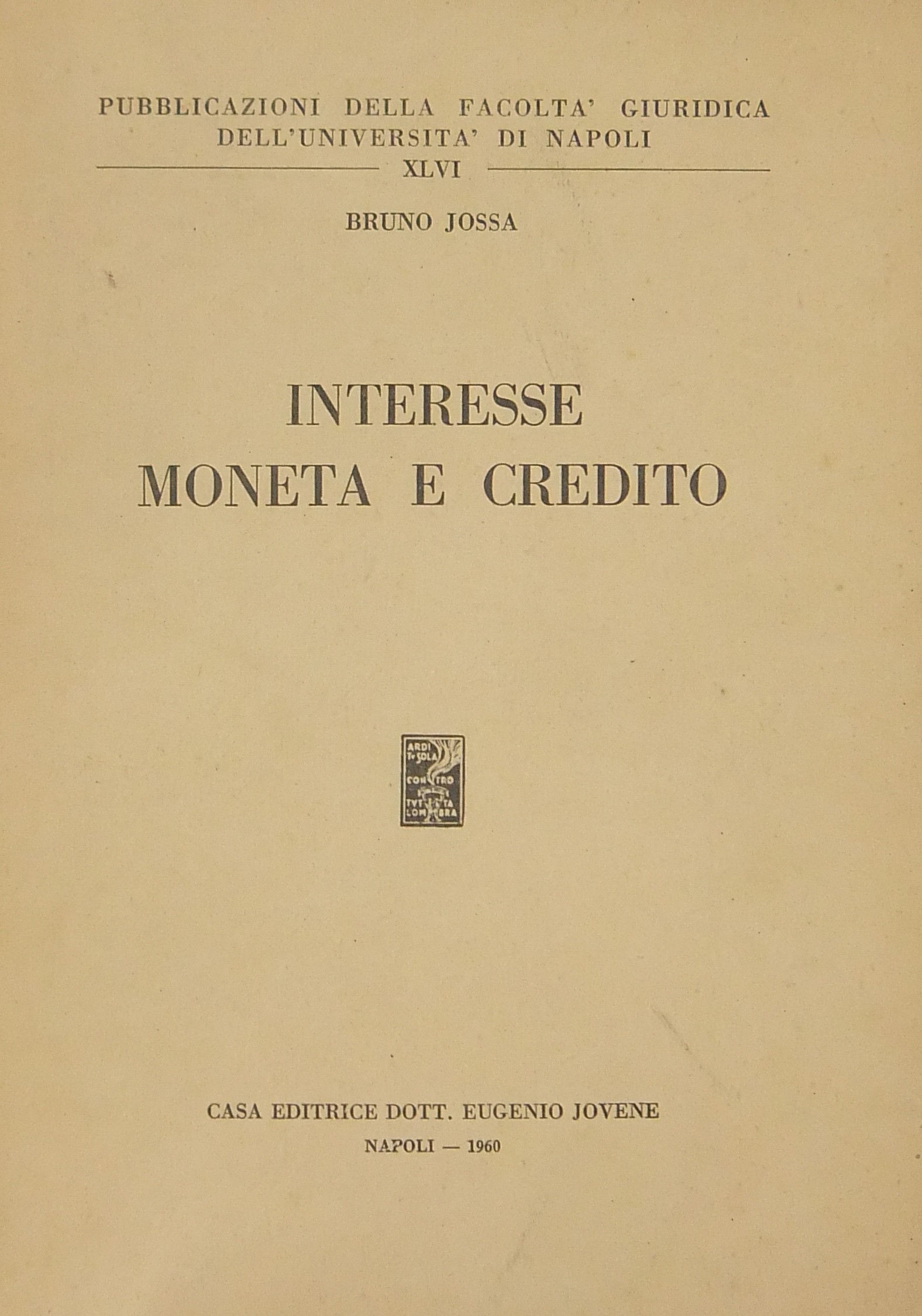 Interesse moneta e credito