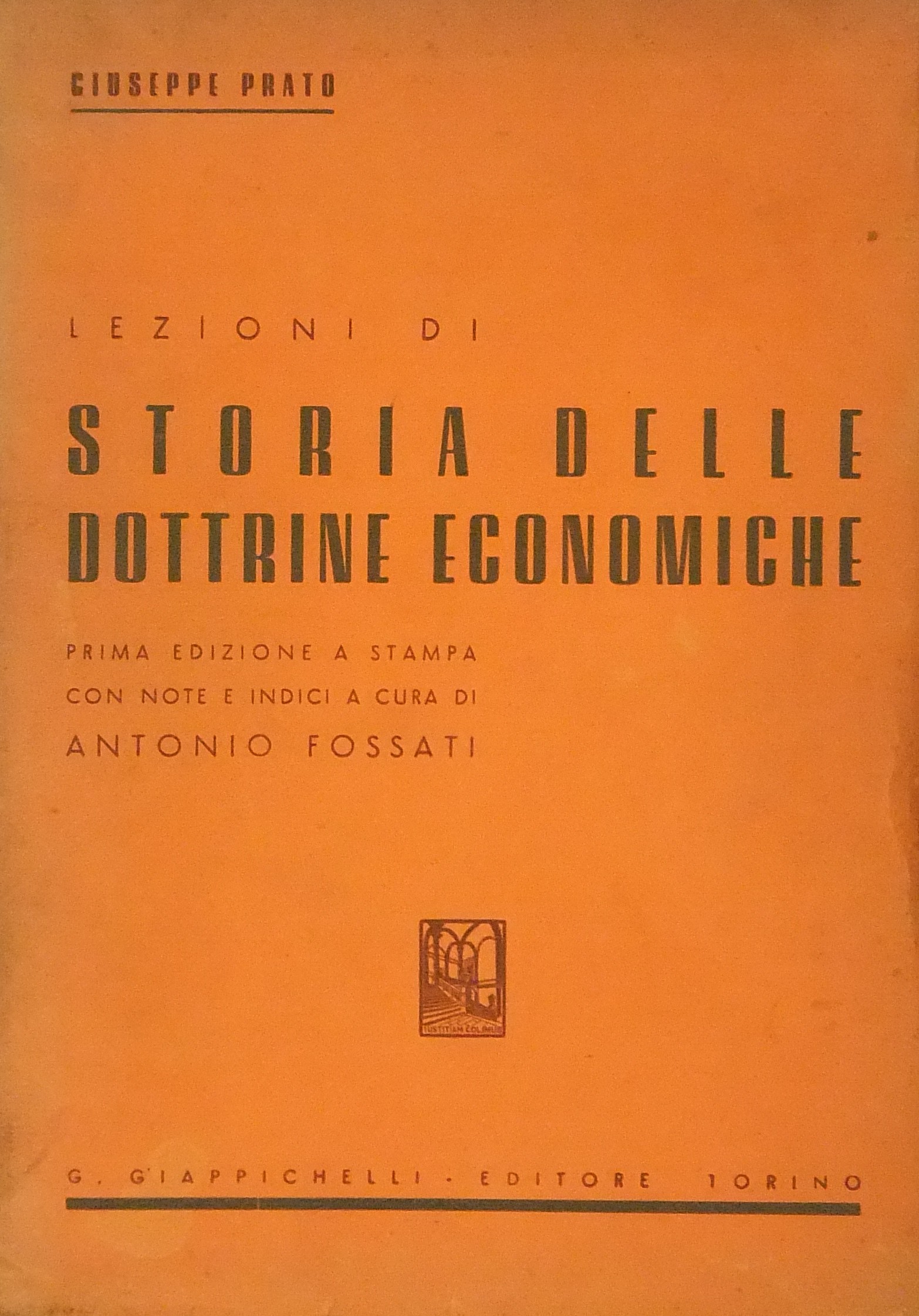 Lezioni di storia delle dottrine economiche