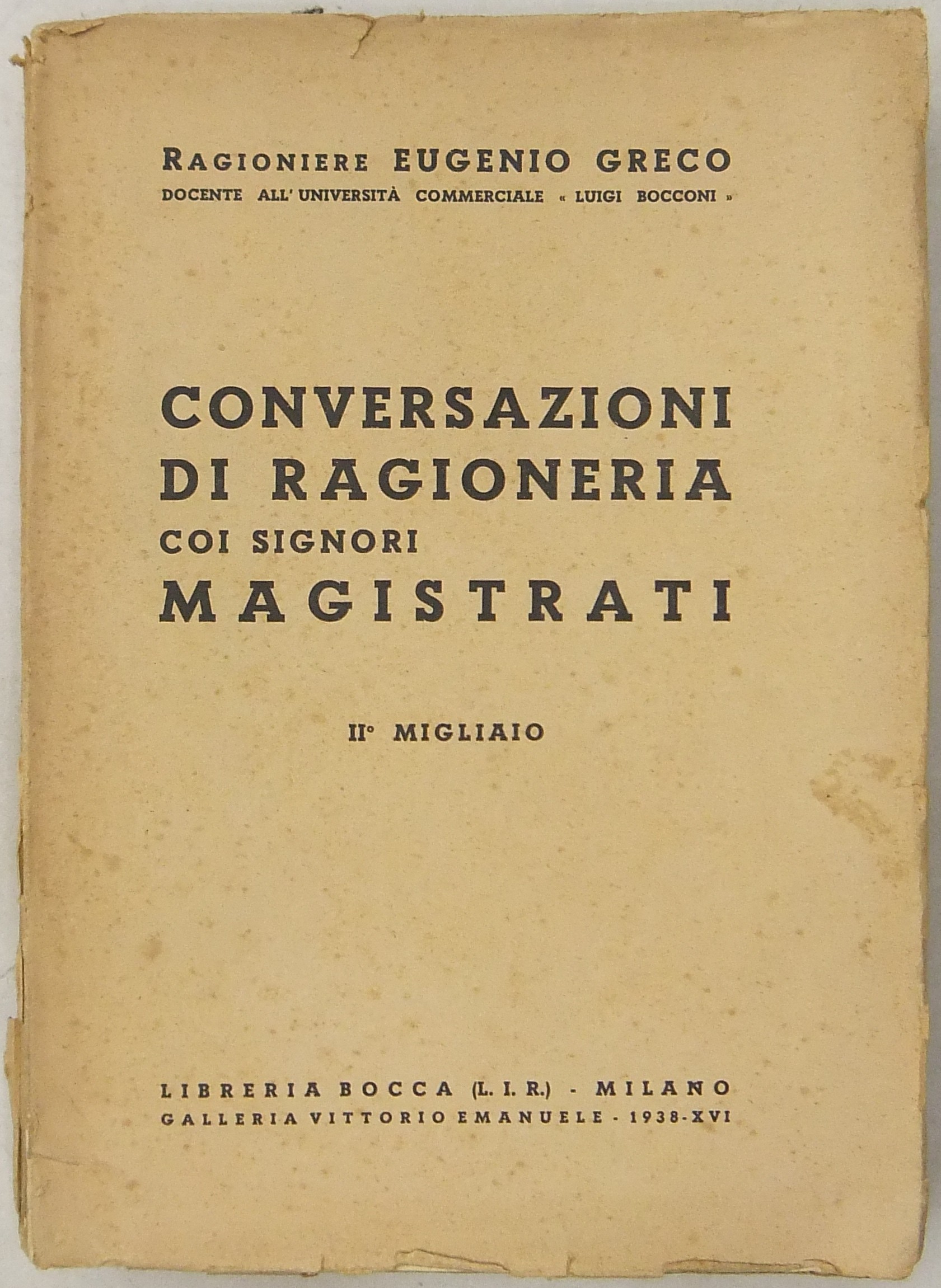 Conversazioni di ragioneria coi signori magistrati