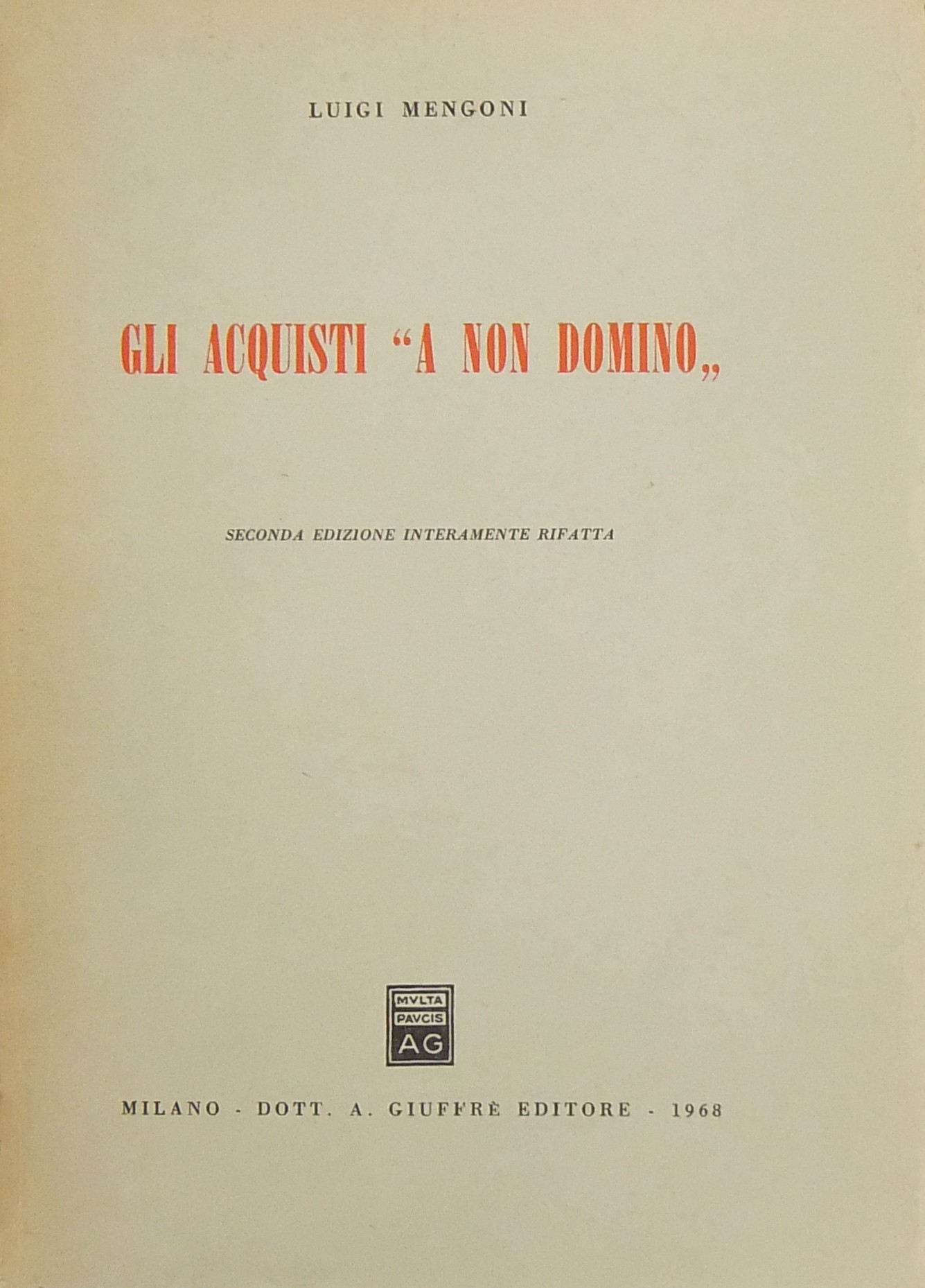 Gli acquisti A non domino