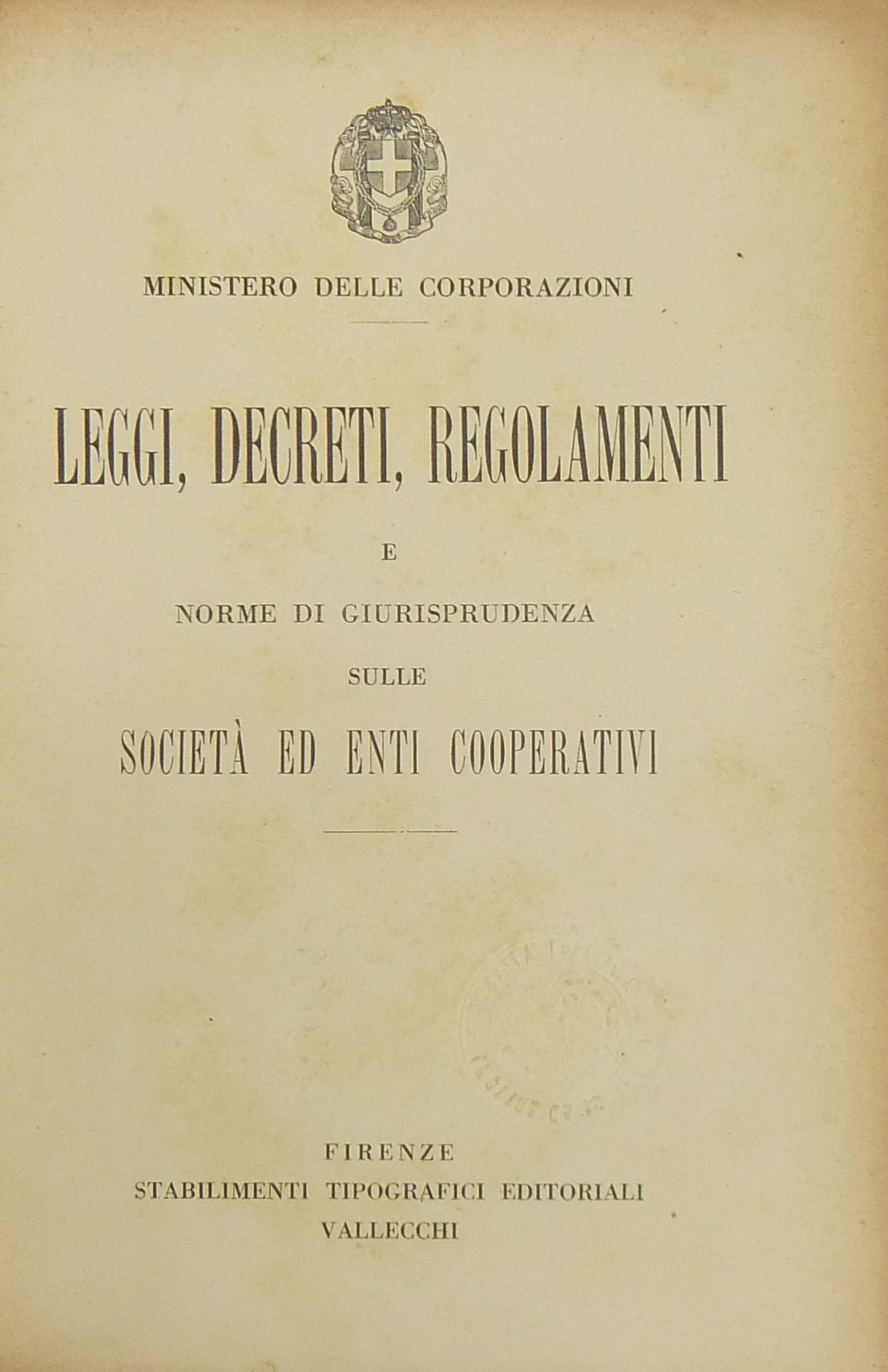Leggi decreti regolamenti e norme di giurisprudenz