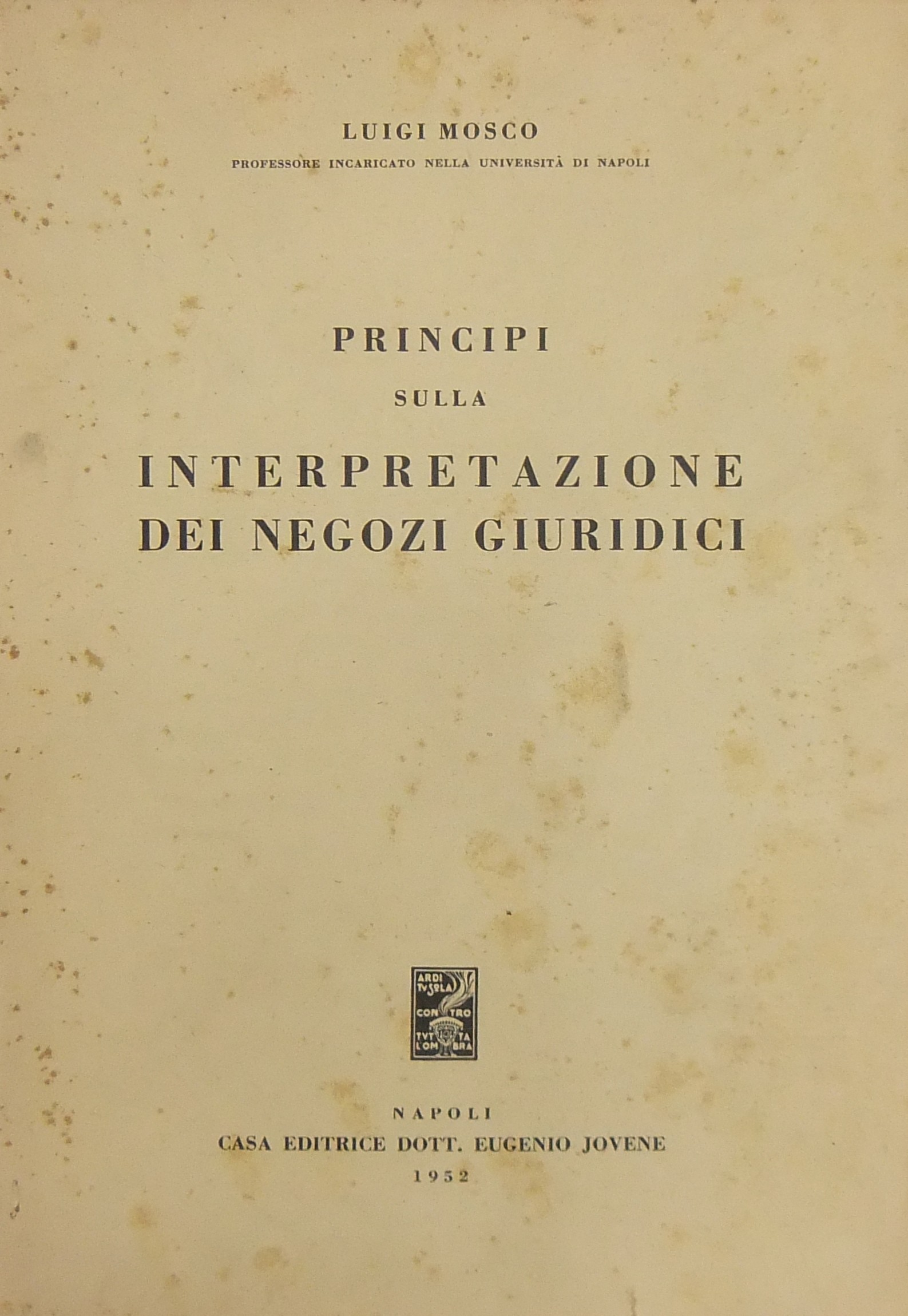 Principi sulla interpretazione dei negozi giuridici