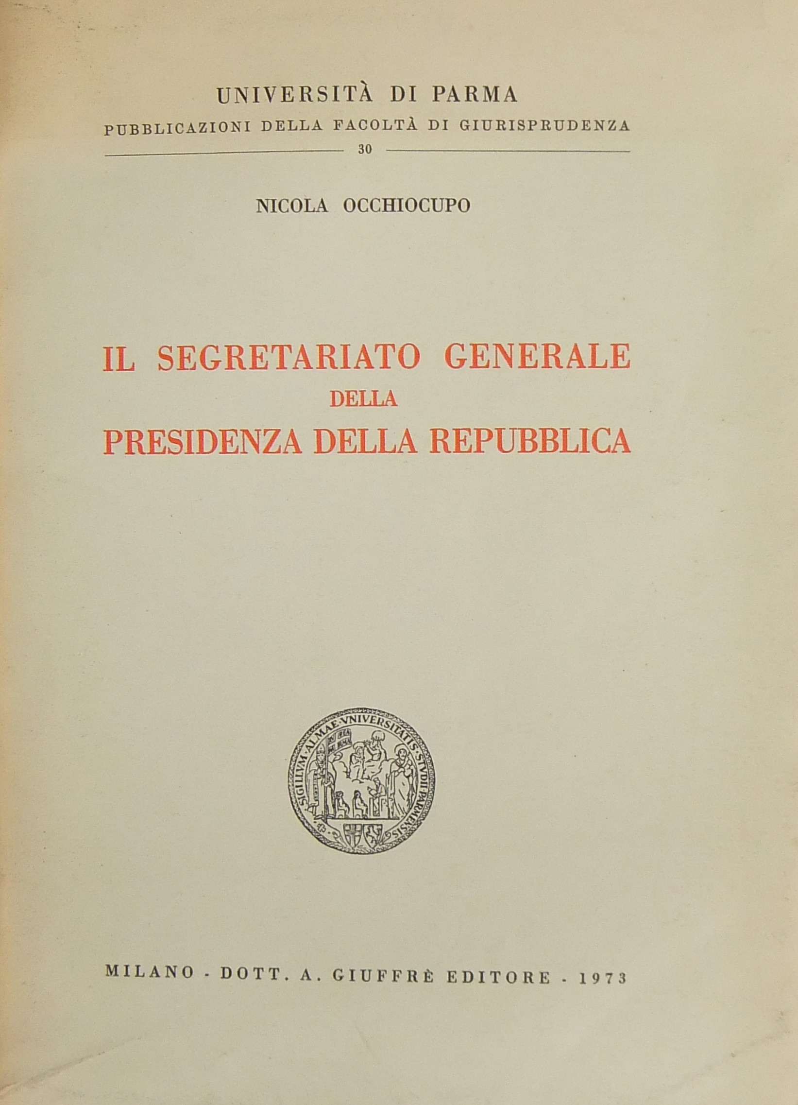 Il segretariato generale della Presidenza della Re