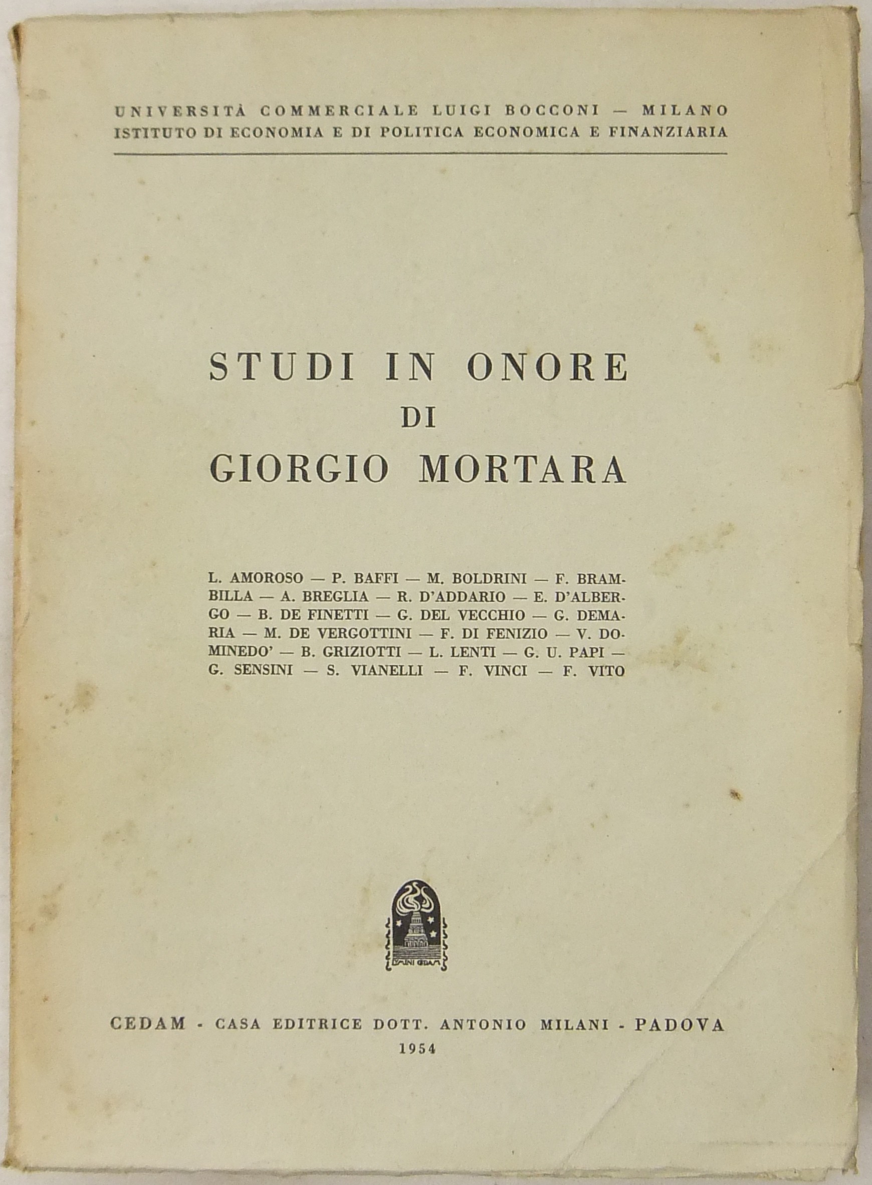 Studi in onore di Giorgio Mortara..